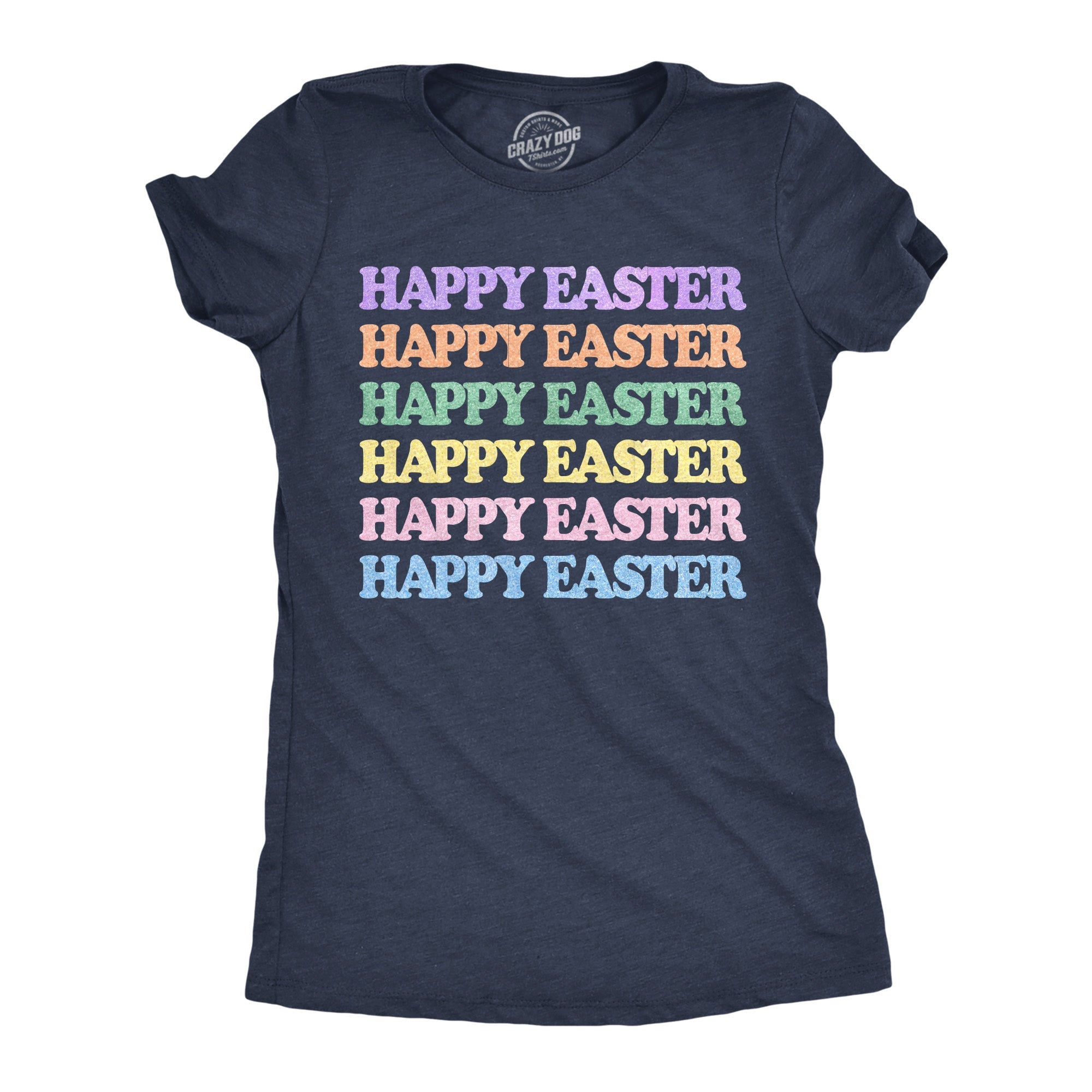 Happy Easter Glitter Stack Women's T Shirt