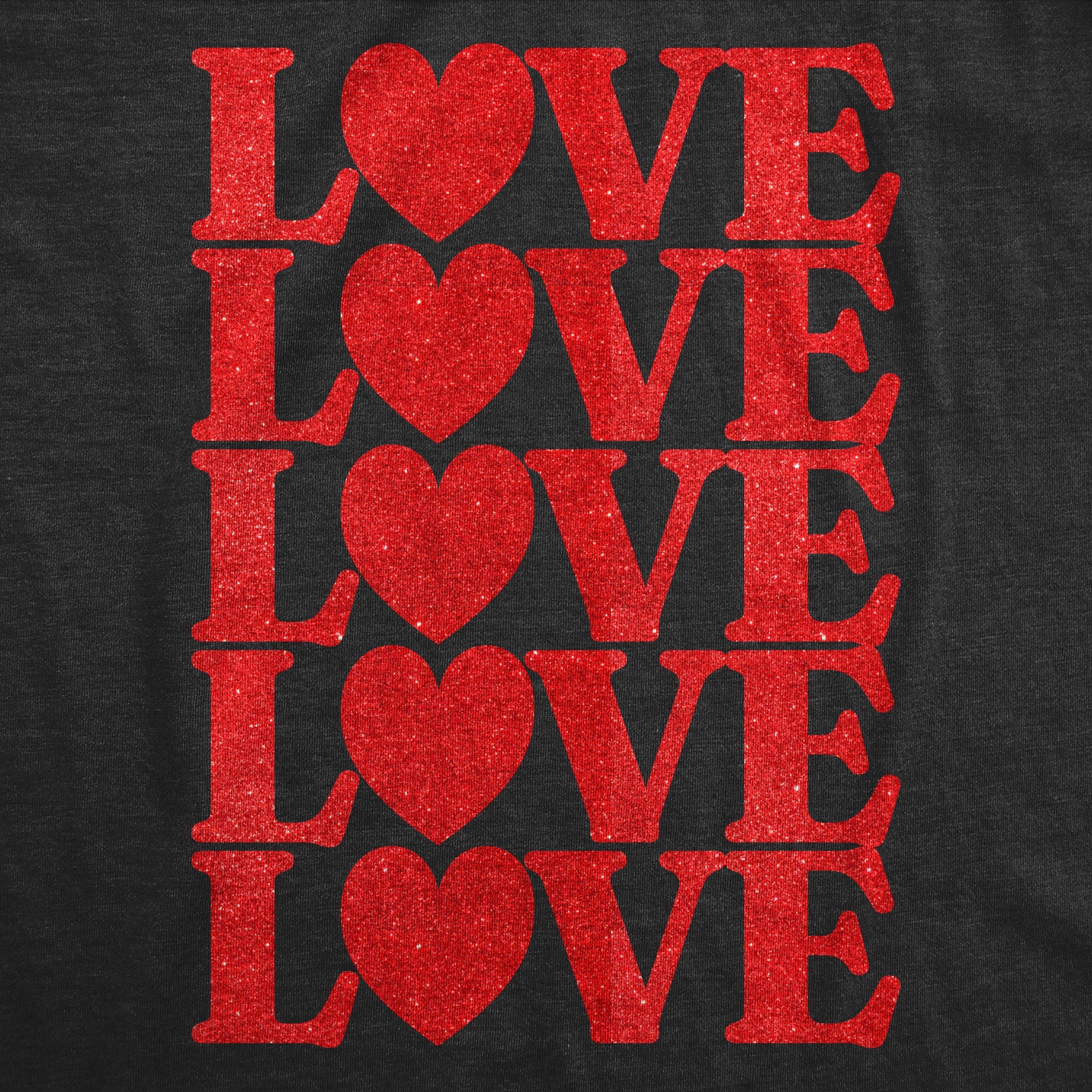 Love Glitter Stack Women's T Shirt