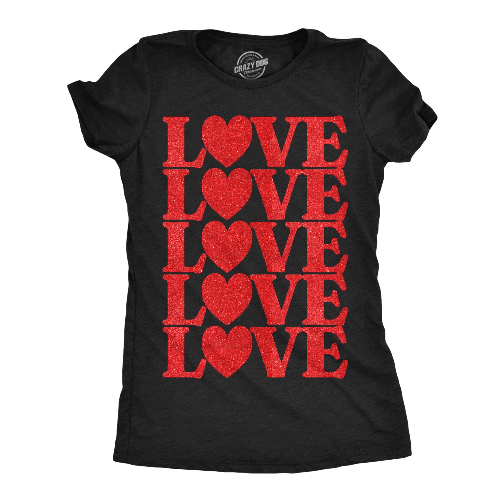 Love Glitter Stack Women's T Shirt