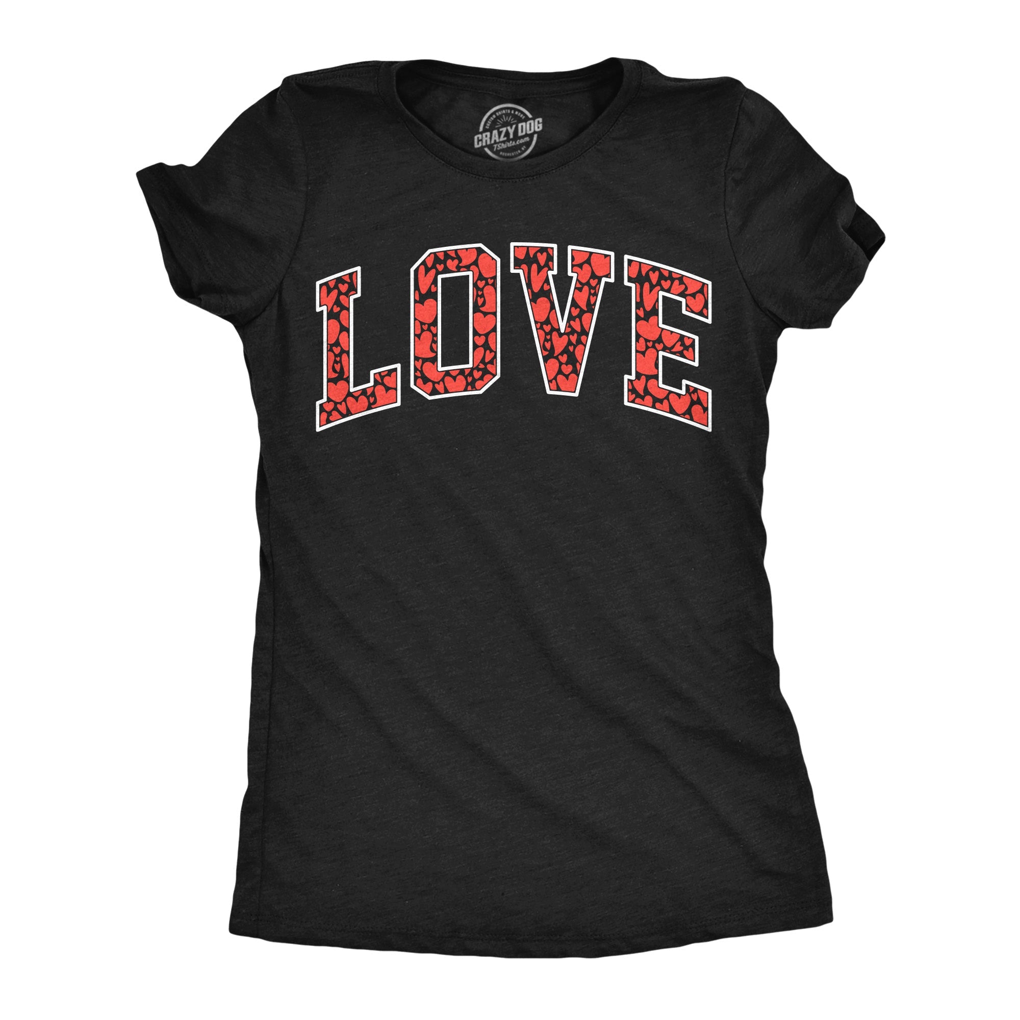 Love Heart Pattern Women's T Shirt