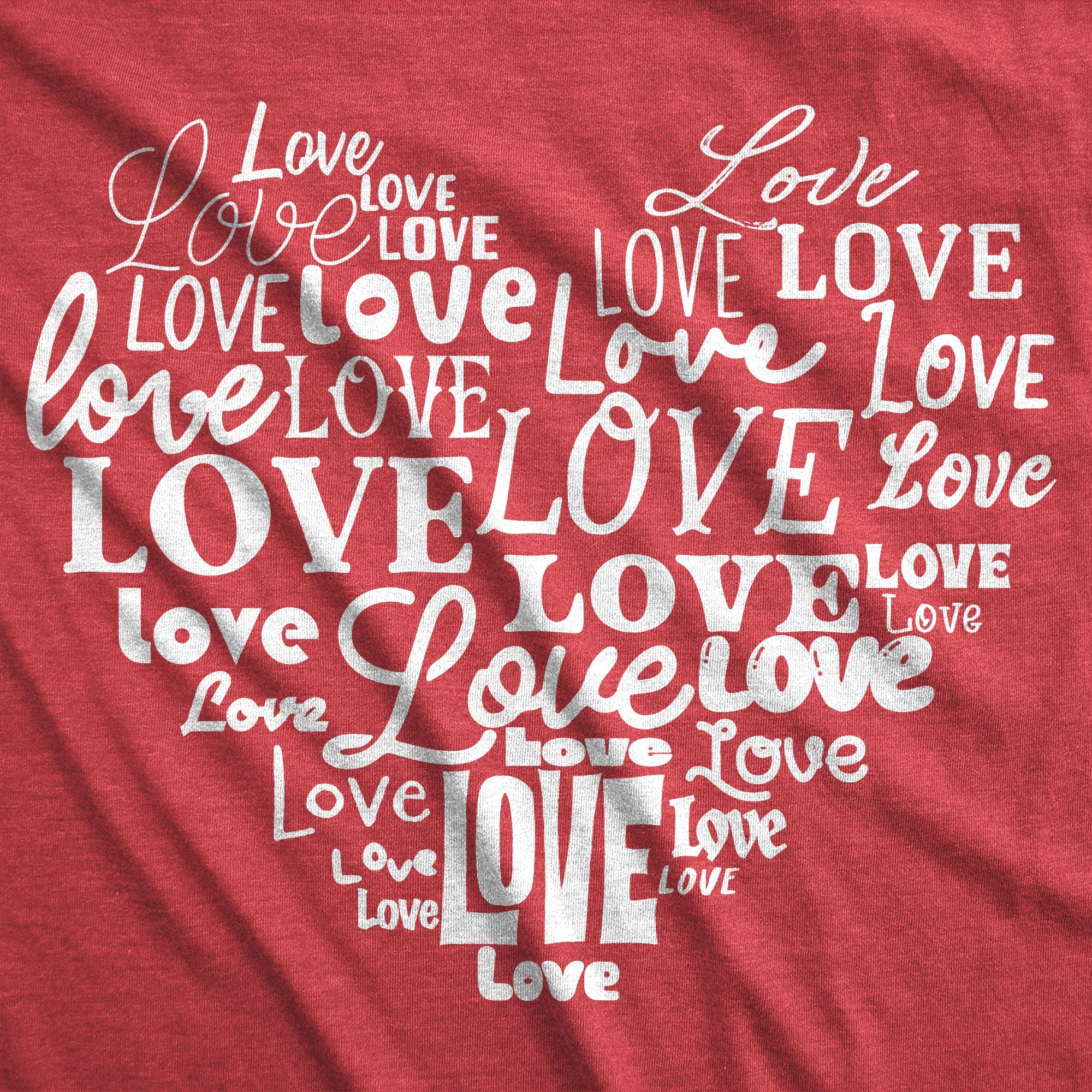 Love Script Heart Women's T Shirt