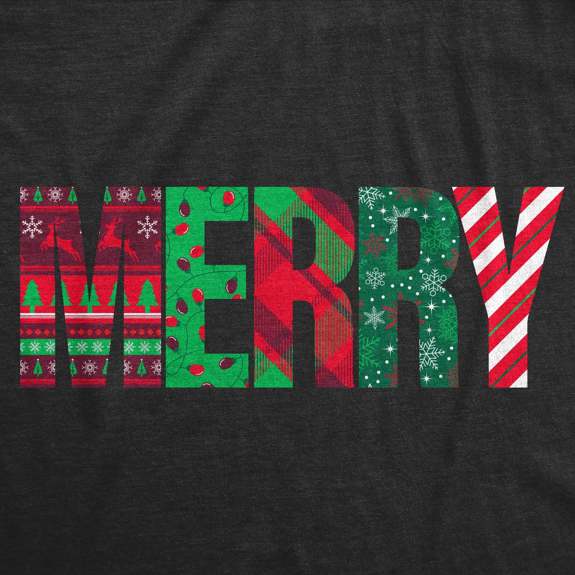 Merry Patch Text Women's T Shirt