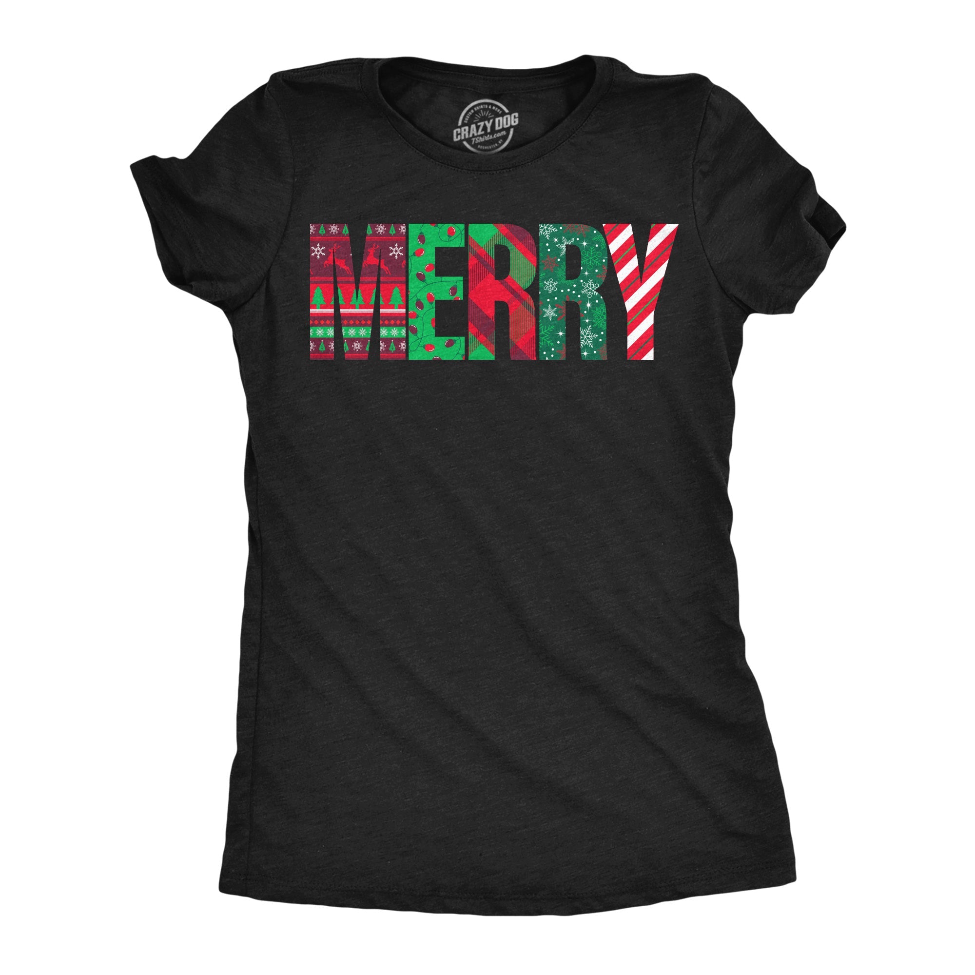 Merry Patch Text Women's T Shirt