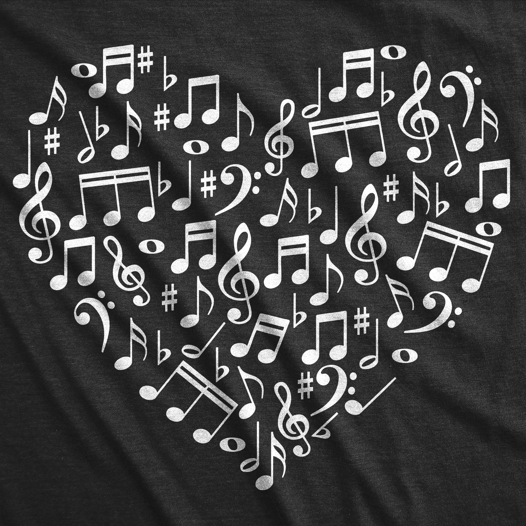 Music Note Heart Men's T Shirt