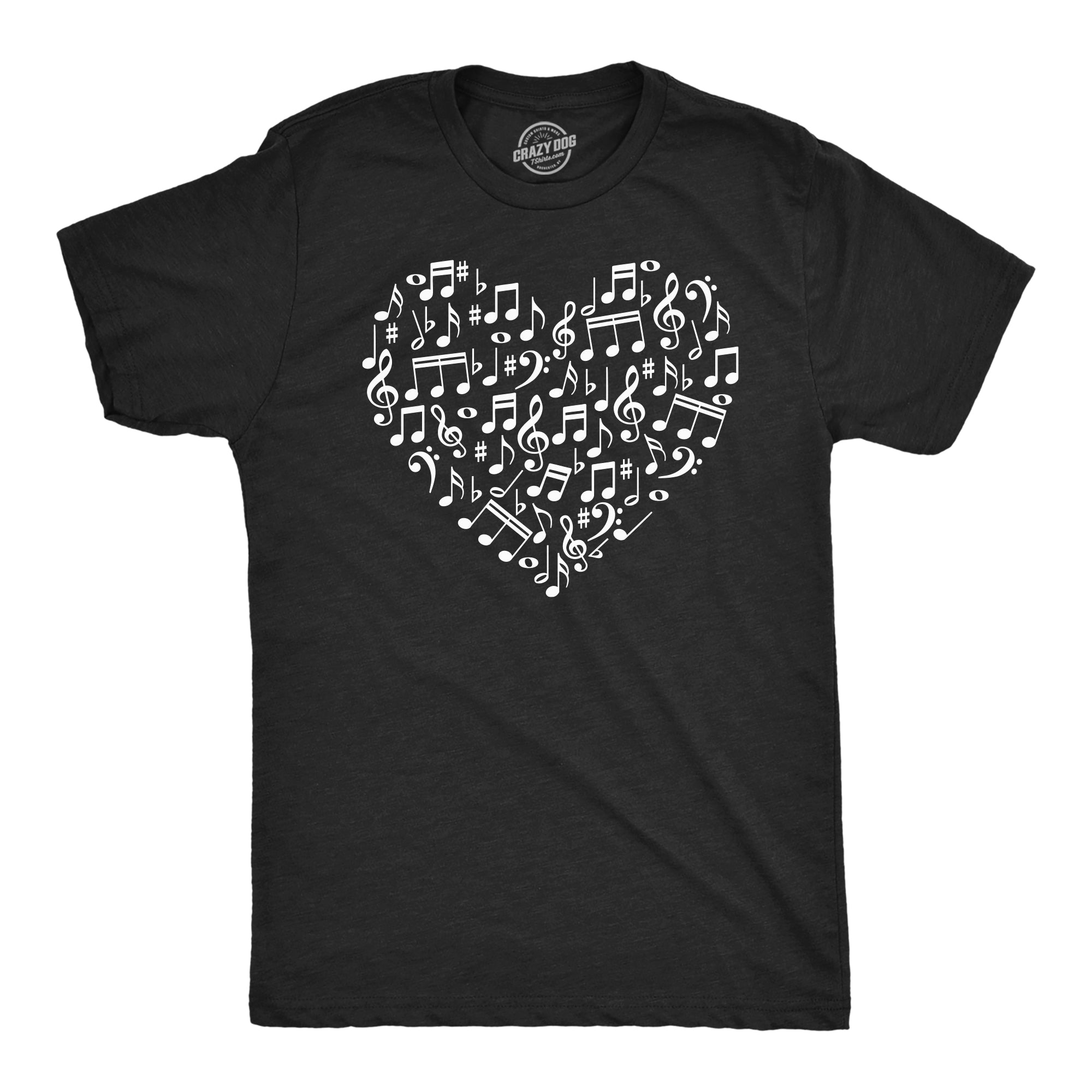 Music Note Heart Men's T Shirt
