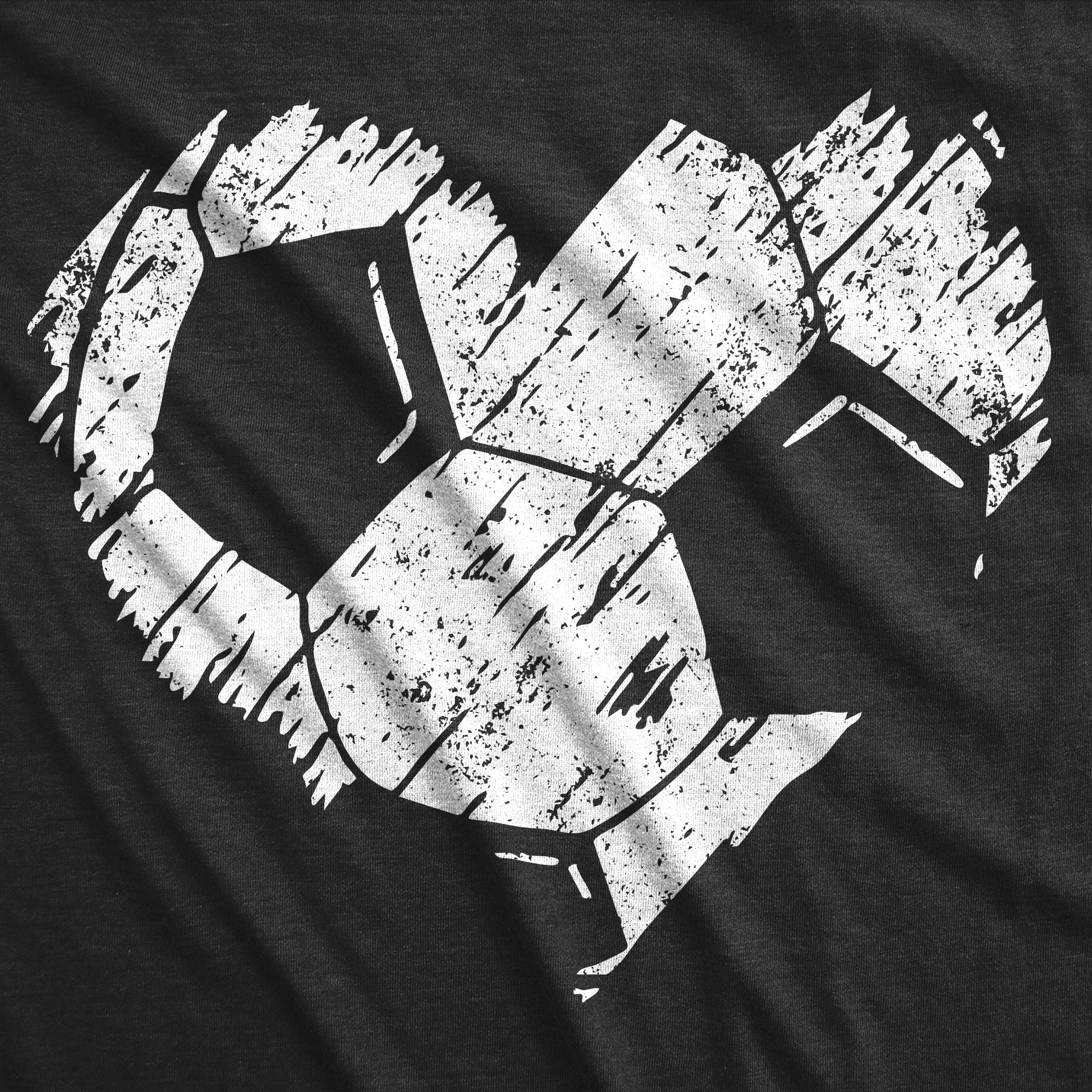 Soccer Ball Scribble Heart Women's T Shirt