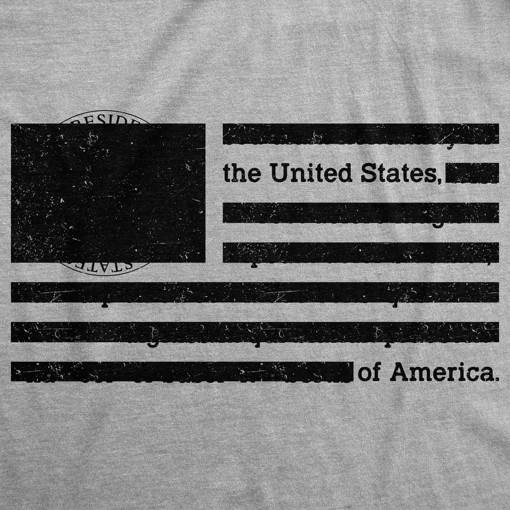 USA Flag Redacted Men's T Shirt