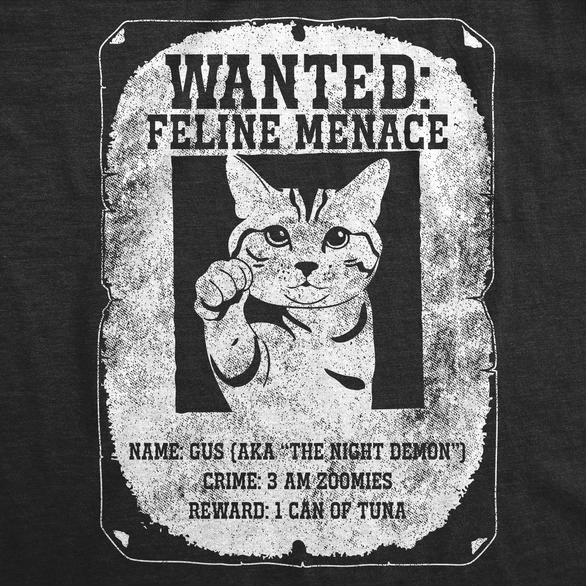 Wanted Feline Menace Men's T Shirt