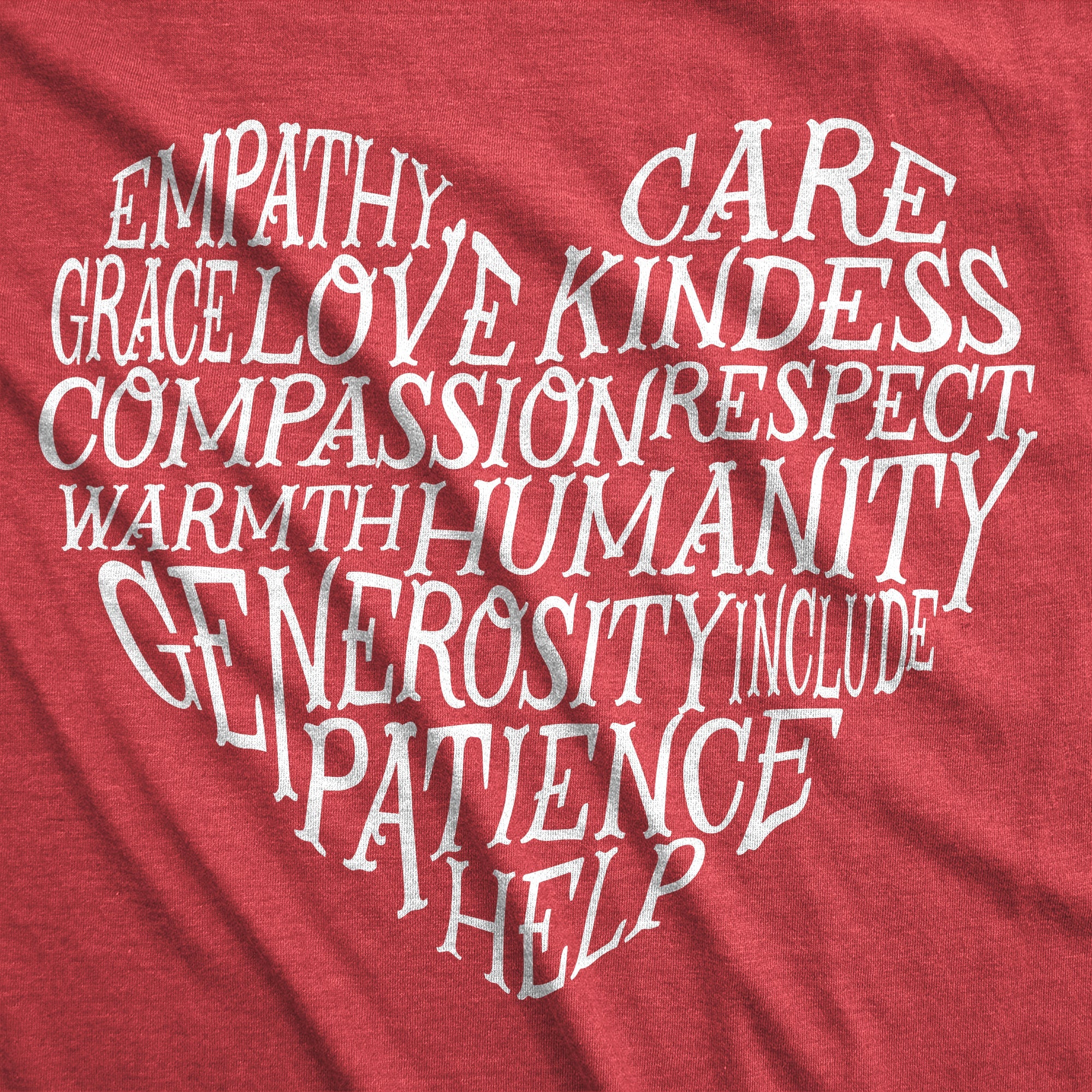 Word Heart Women's T Shirt
