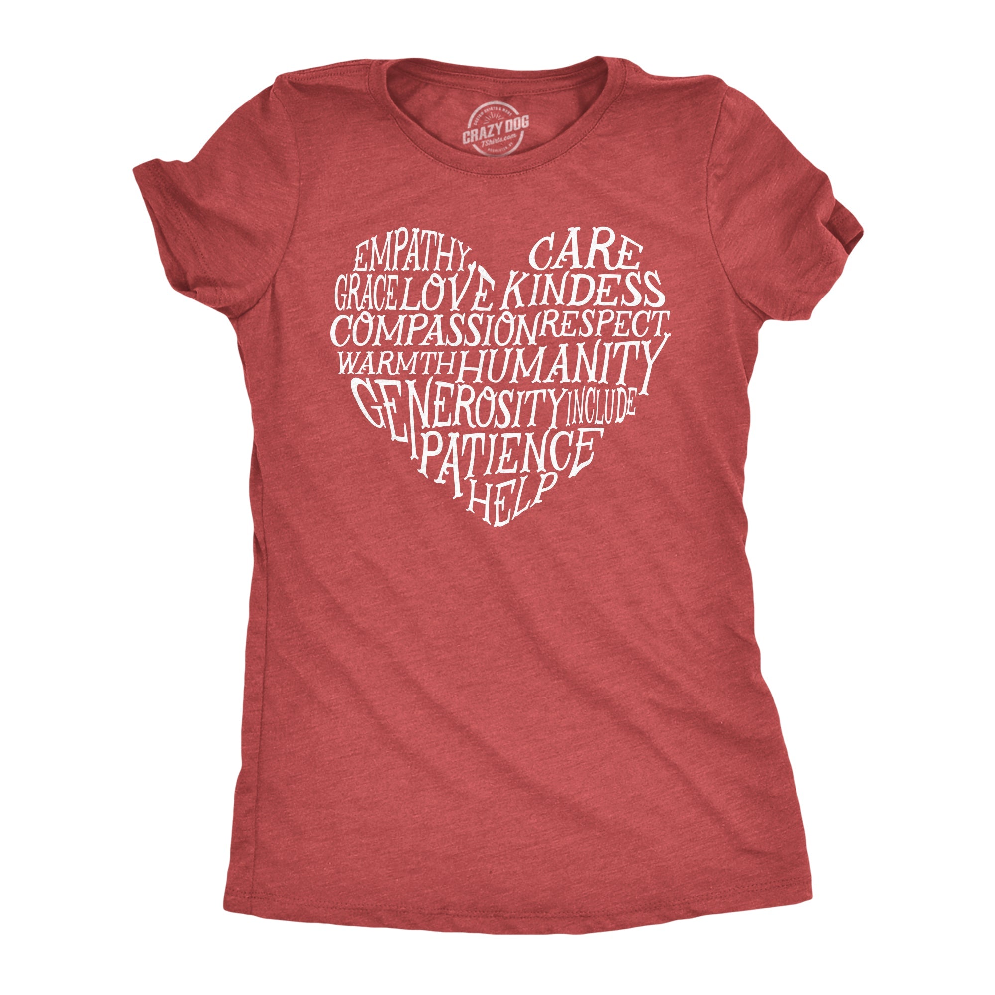 Word Heart Women's T Shirt