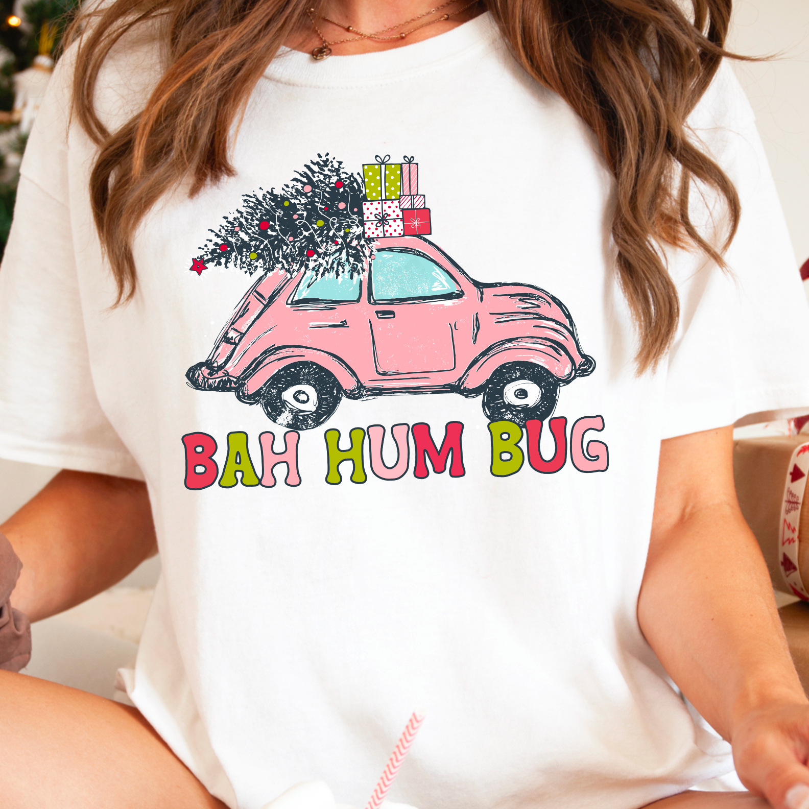 Bah Hum Bug Christmas Graphic Tee Hoodie, Sweatshirt | PodTeesHub.com