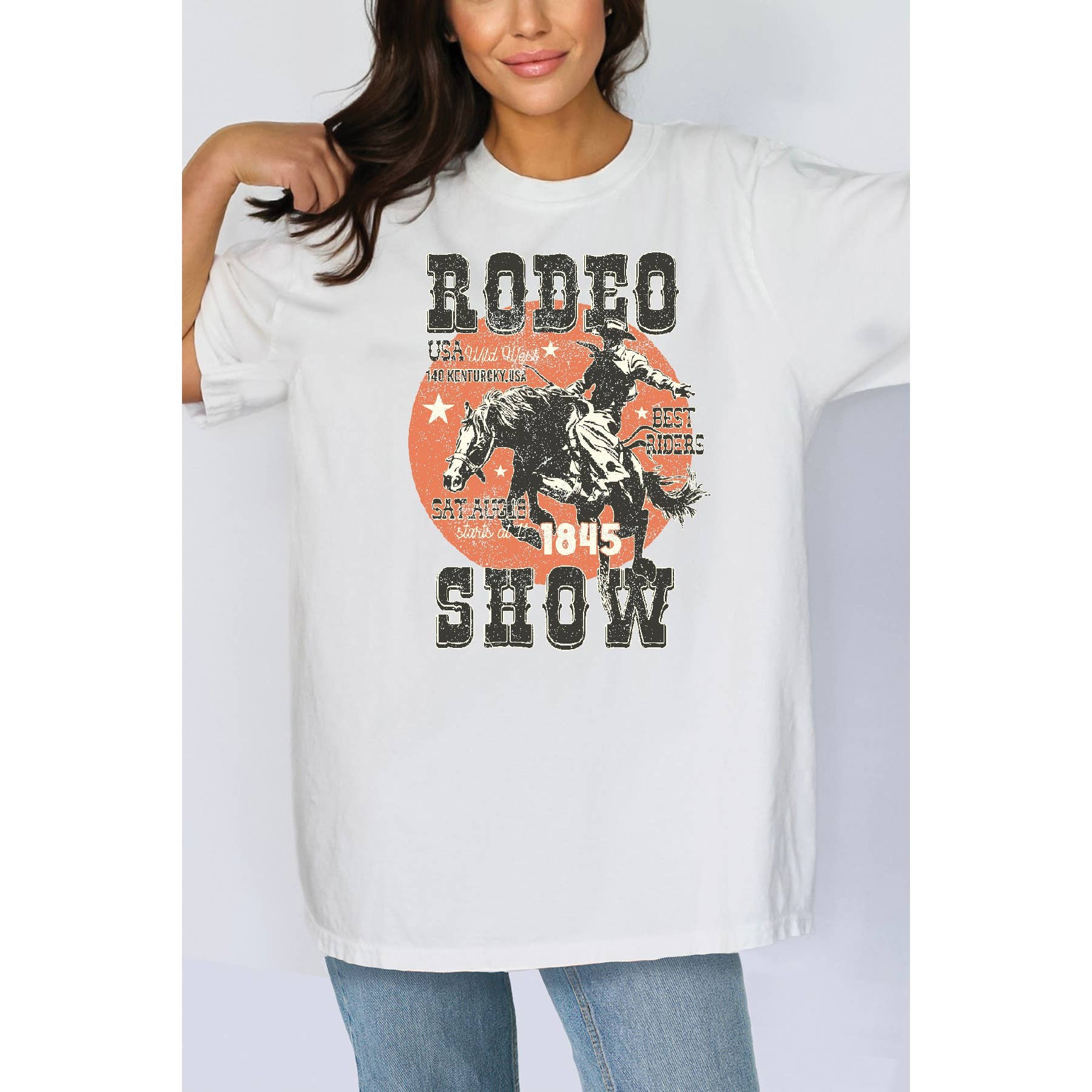 Rodeo Show - Oversized Unisex T Shirt Hoodie, Sweatshirt | PodTeesHub.com
