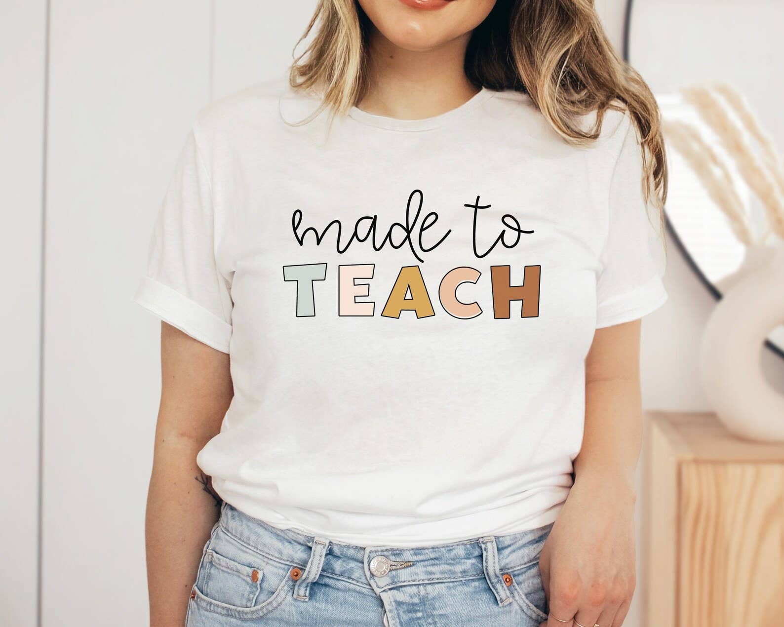 Made To Teach Tee - Cute Mama Shirt Hoodie, Sweatshirt | PodTeesHub.com