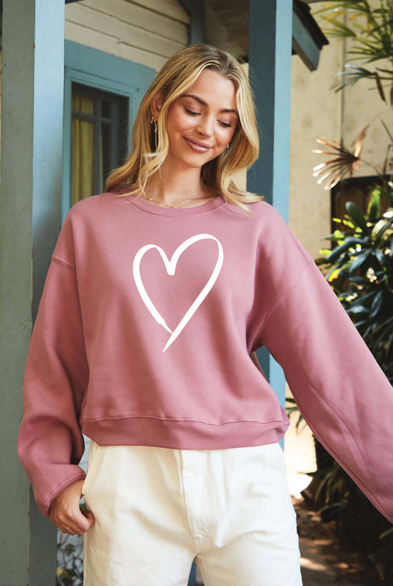 Heart Mid Cropped Graphic Sweatshirt T-Shirts, Hoodie | PodTeesHub.com