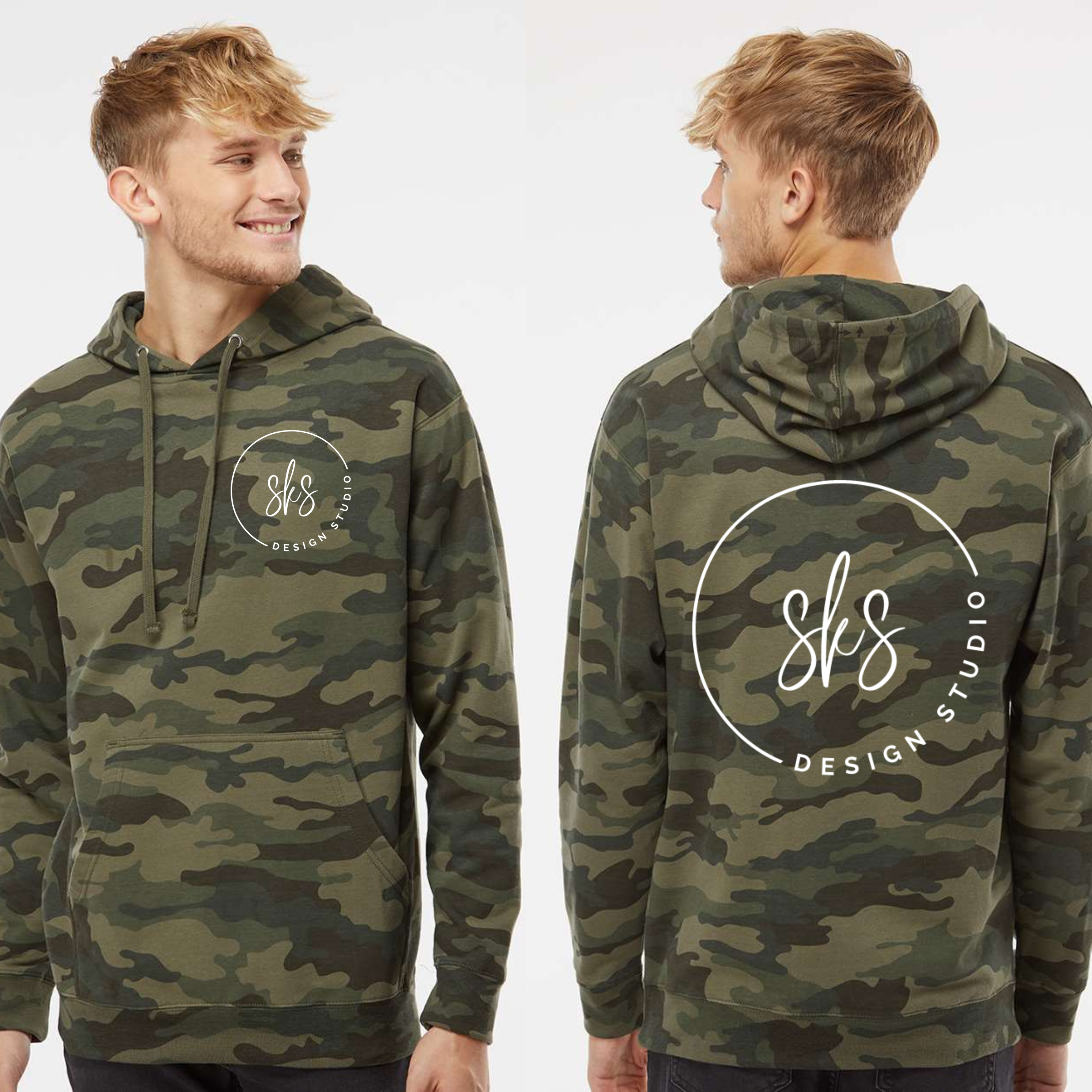 Custom Logo | Unisex Camo Hoodie [Independent Trading Co.] T-Shirts, Sweatshirt | PodTeesHub.com