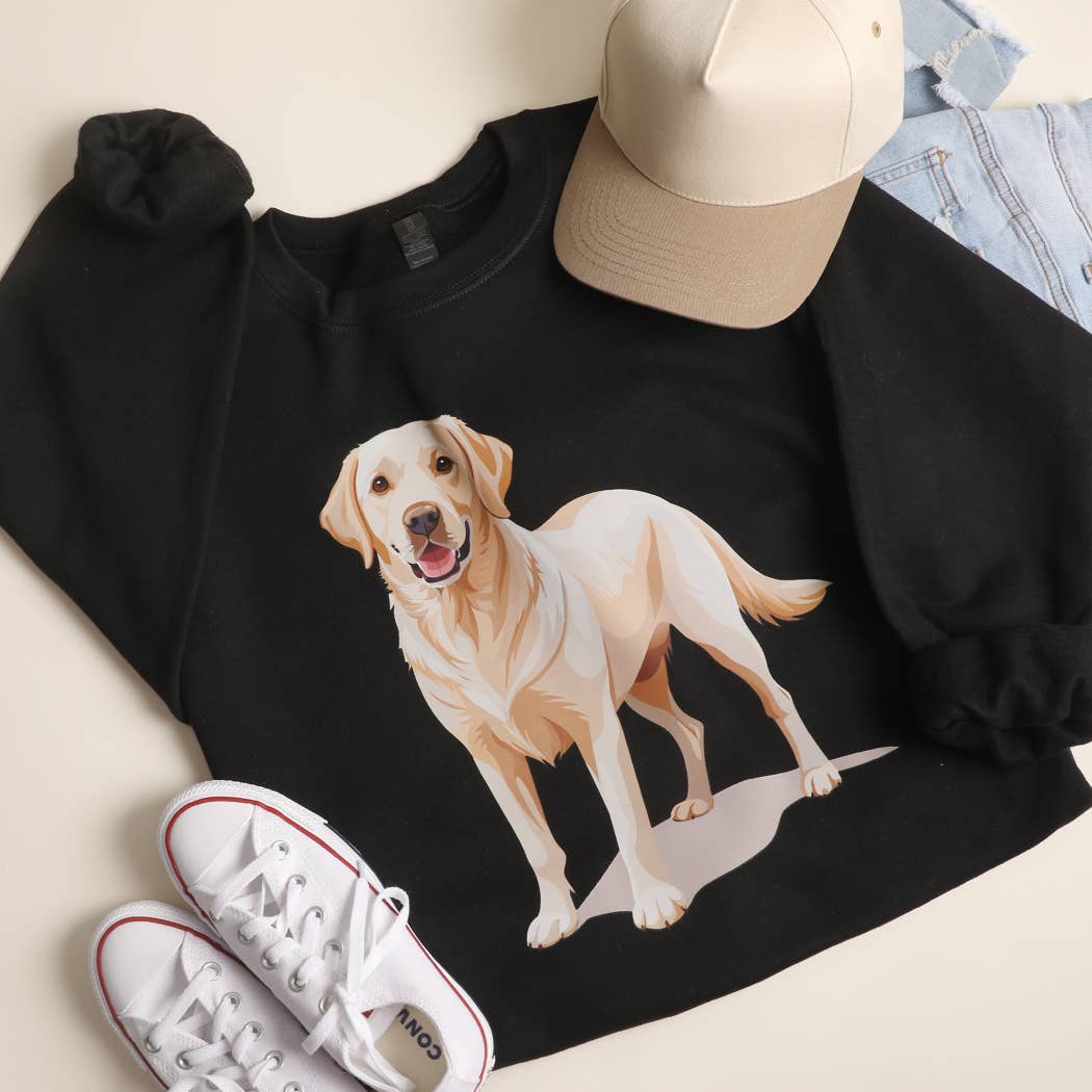 Golden Retriever Graphic Heavyweight Sweatshirt T-Shirts, Hoodie | PodTeesHub.com