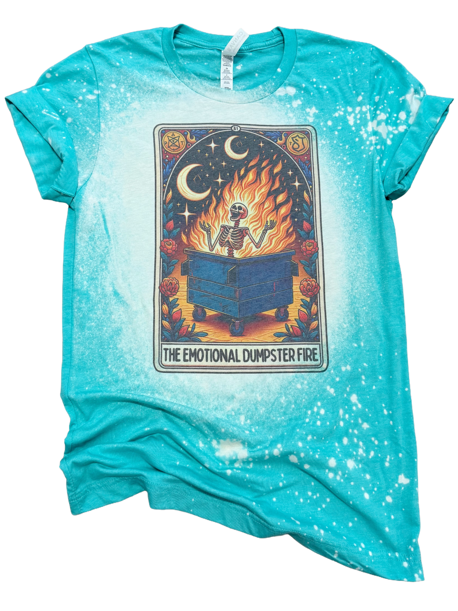 The Emotional Dumpster Fire – Tarot Card Bleached Tee Hoodie, Sweatshirt | PodTeesHub.com