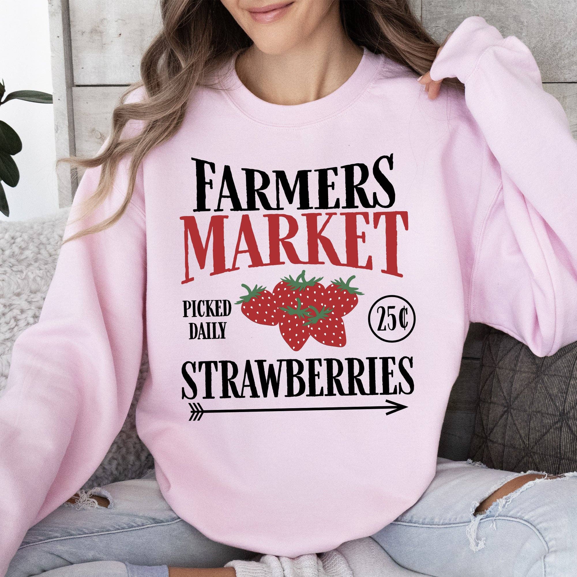 Farmers Market, Fresh Strawberries. Berries, Farm Life Sweatshirt T-Shirts, Hoodie | PodTeesHub.com
