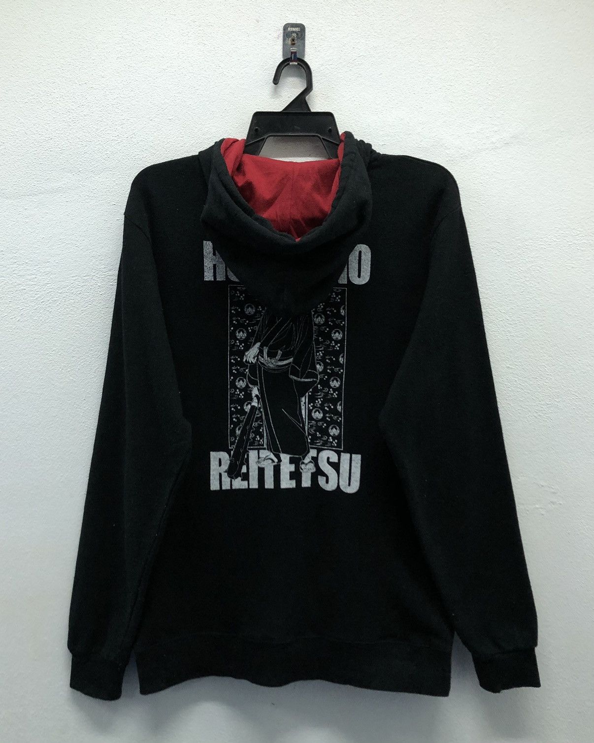 Japanese Brand X Vintage Hoozuki No Reitetsu Anime Hoodie Black With Red Accents T-Shirts, Sweatshirt | PodTeesHub.com