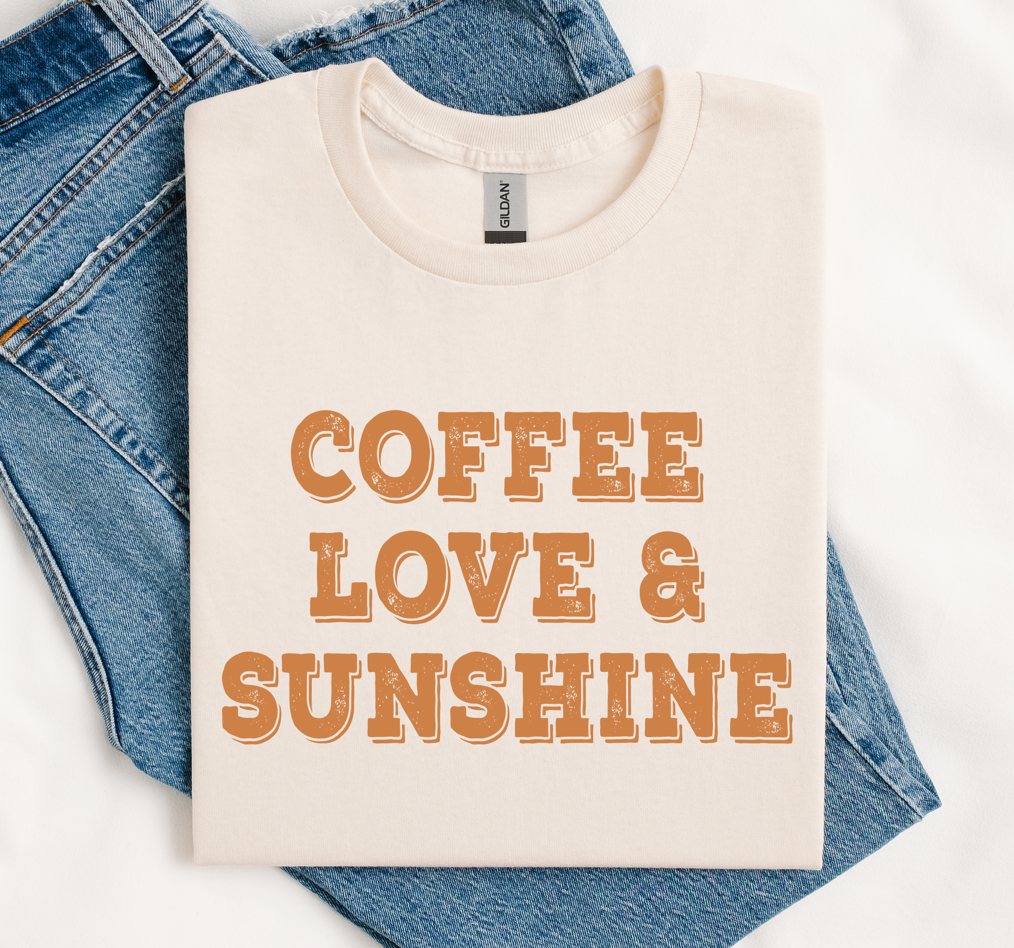 Coffee Love & Sunshine Tee, Summer Coffee Shirt, Soft Gildan Hoodie, Sweatshirt | PodTeesHub.com