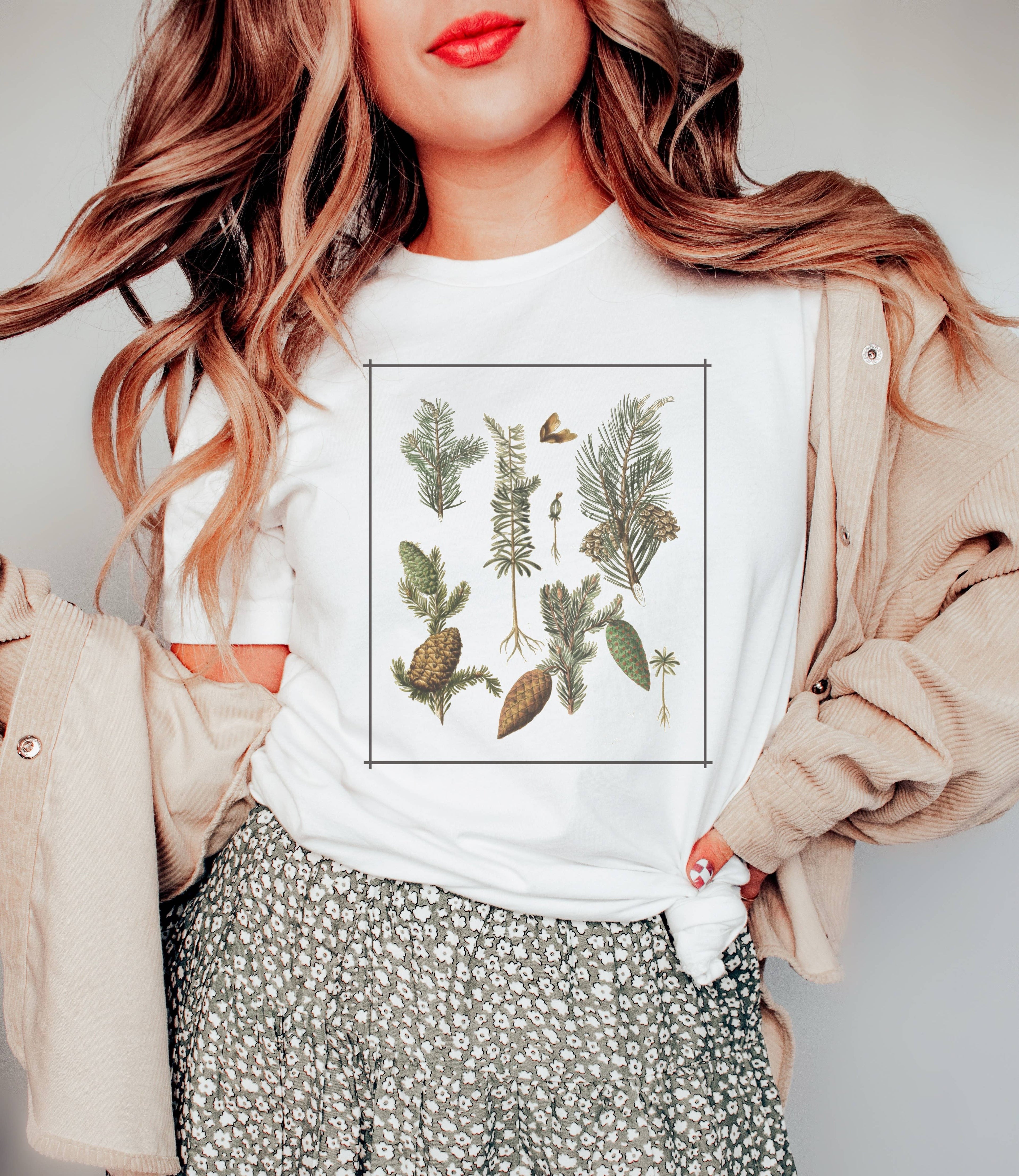 Vintage Pine Tree Chart © | Nature Tee Hoodie, Sweatshirt | PodTeesHub.com