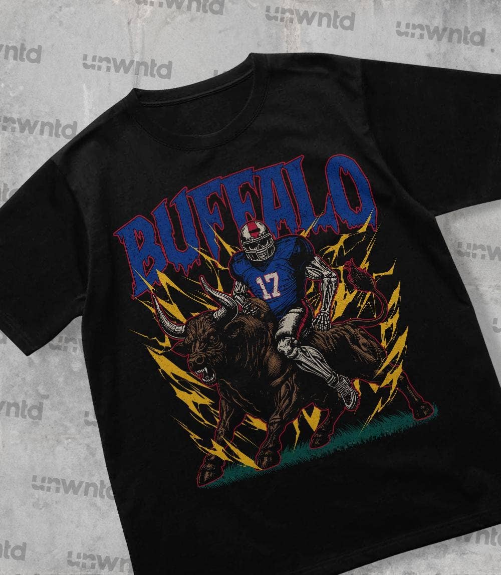 Buffalo Football Shirt - Vintage Skeleton Merch Tee Gift Hoodie, Sweatshirt | PodTeesHub.com