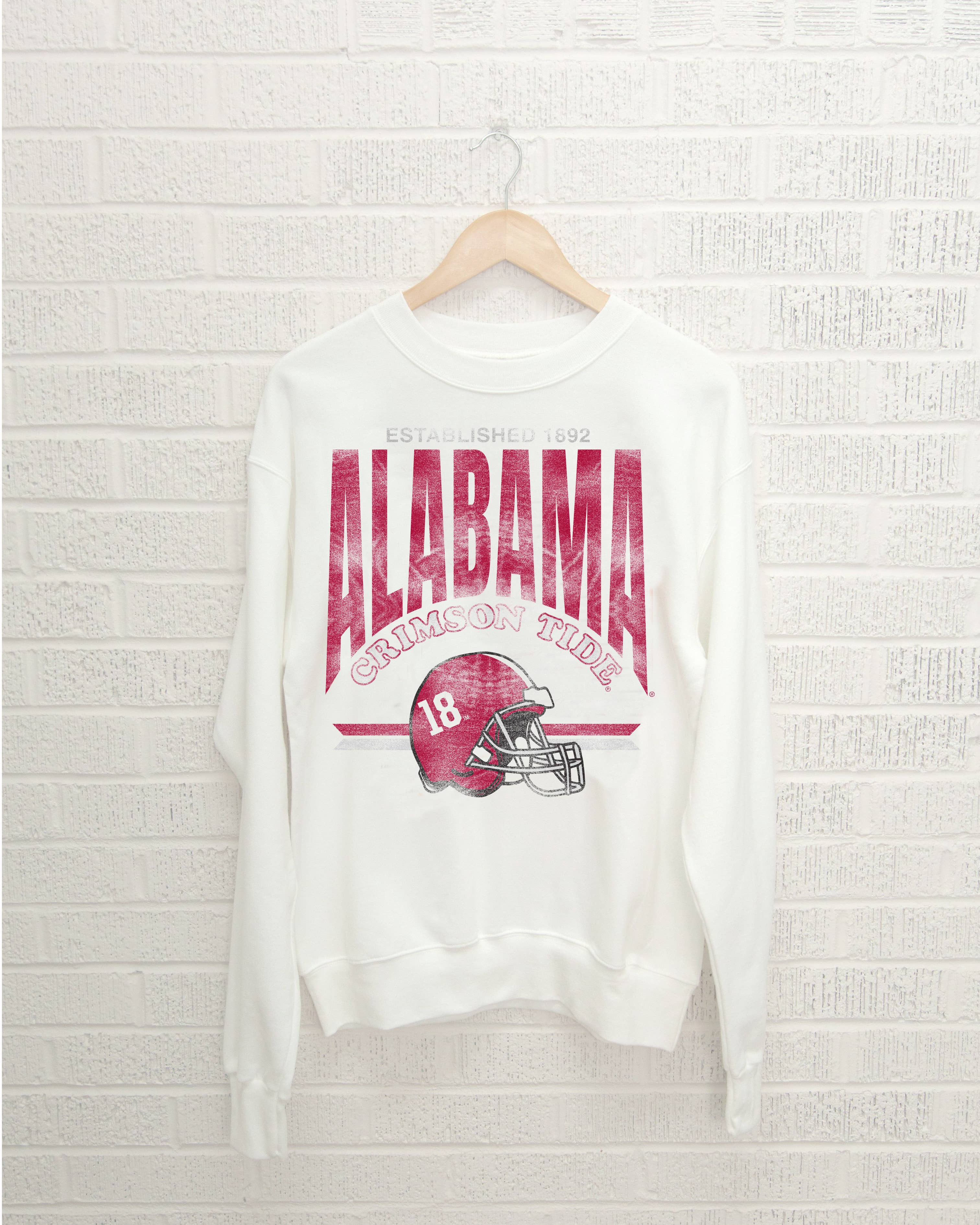 Bama Established Helmet White Thrifted Sweatshirt T-Shirts, Hoodie | PodTeesHub.com