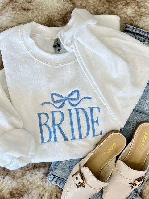 Bride Coquette Bow Embroidered Sweatshirt T-Shirts, Hoodie | PodTeesHub.com