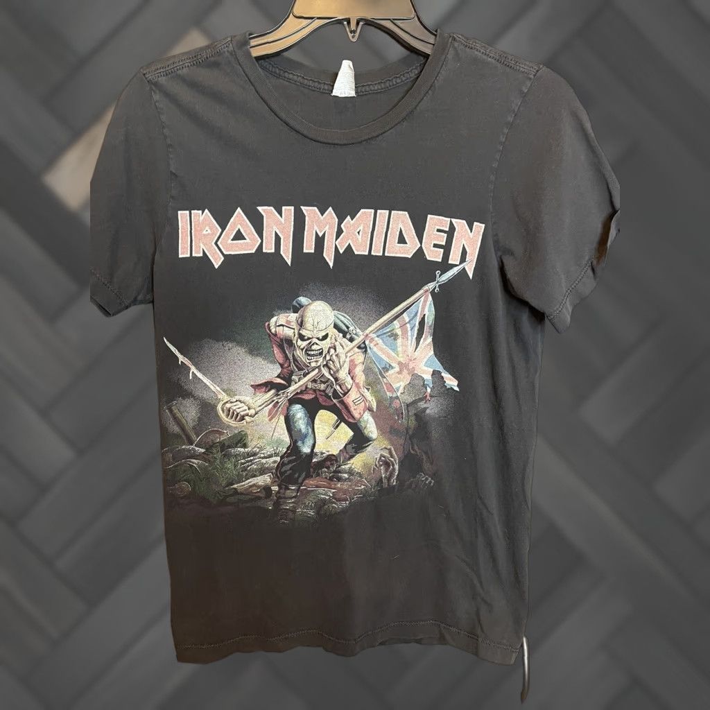 Vintage Iron Maiden Shirt Mens Regular M Cotton Black Short Sleeve Crew Neck Hoodie, Sweatshirt | PodTeesHub.com