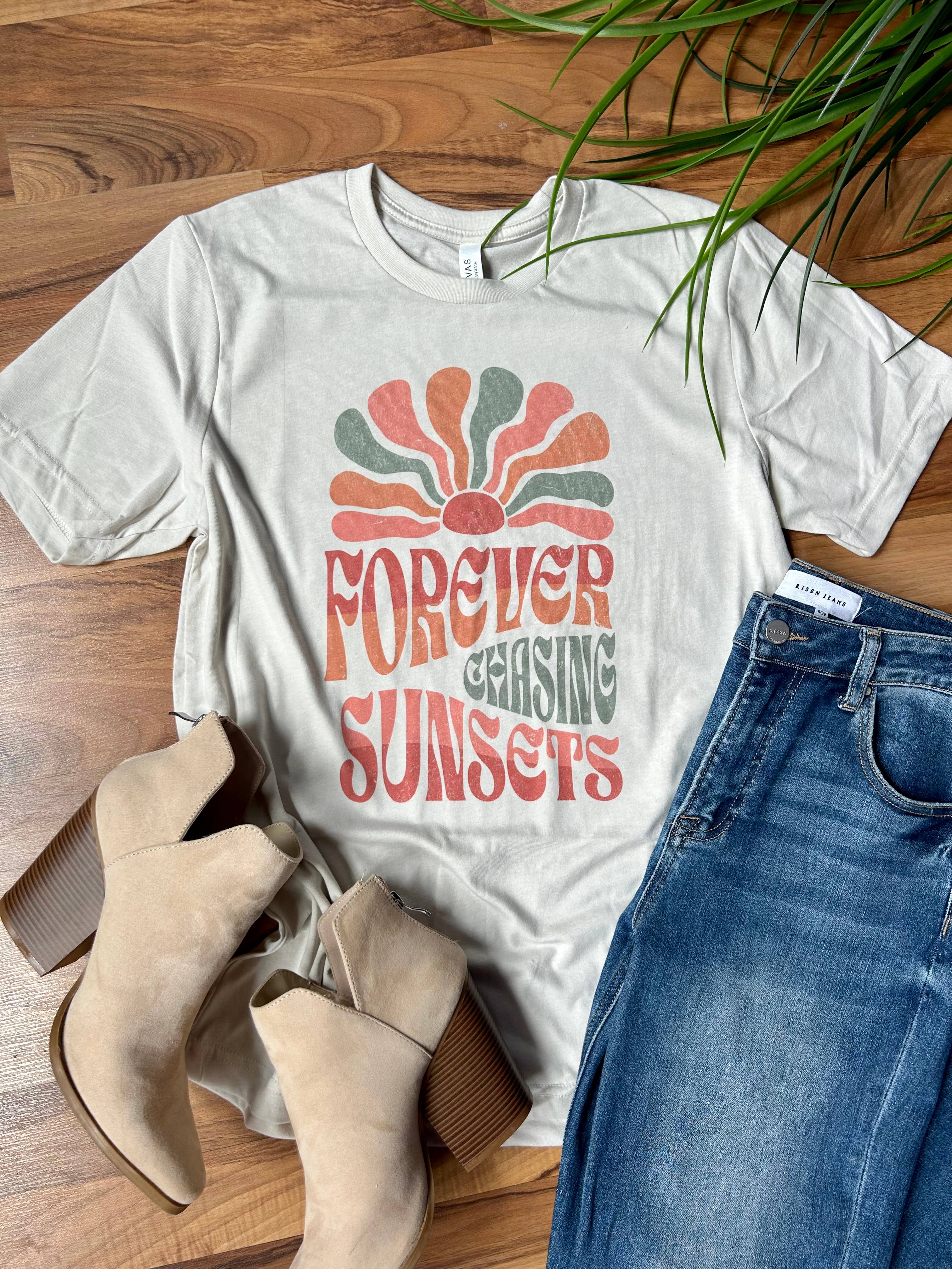 Forever Chasing Sunsets Graphic Tee Hoodie, Sweatshirt | PodTeesHub.com