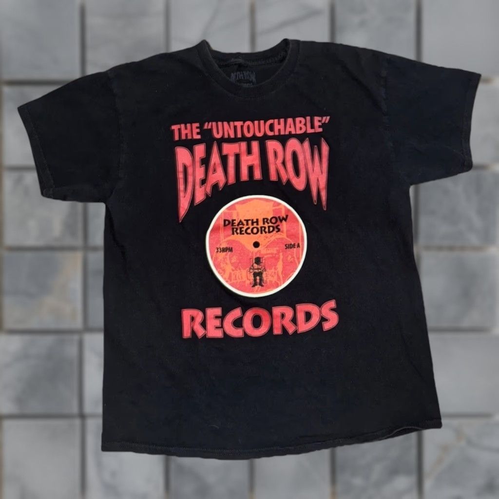 Vintage Death Row Records Graphic T Shirt Men S Large Black Rap Hip Hop Tee 20x26 Hoodie, Sweatshirt | PodTeesHub.com