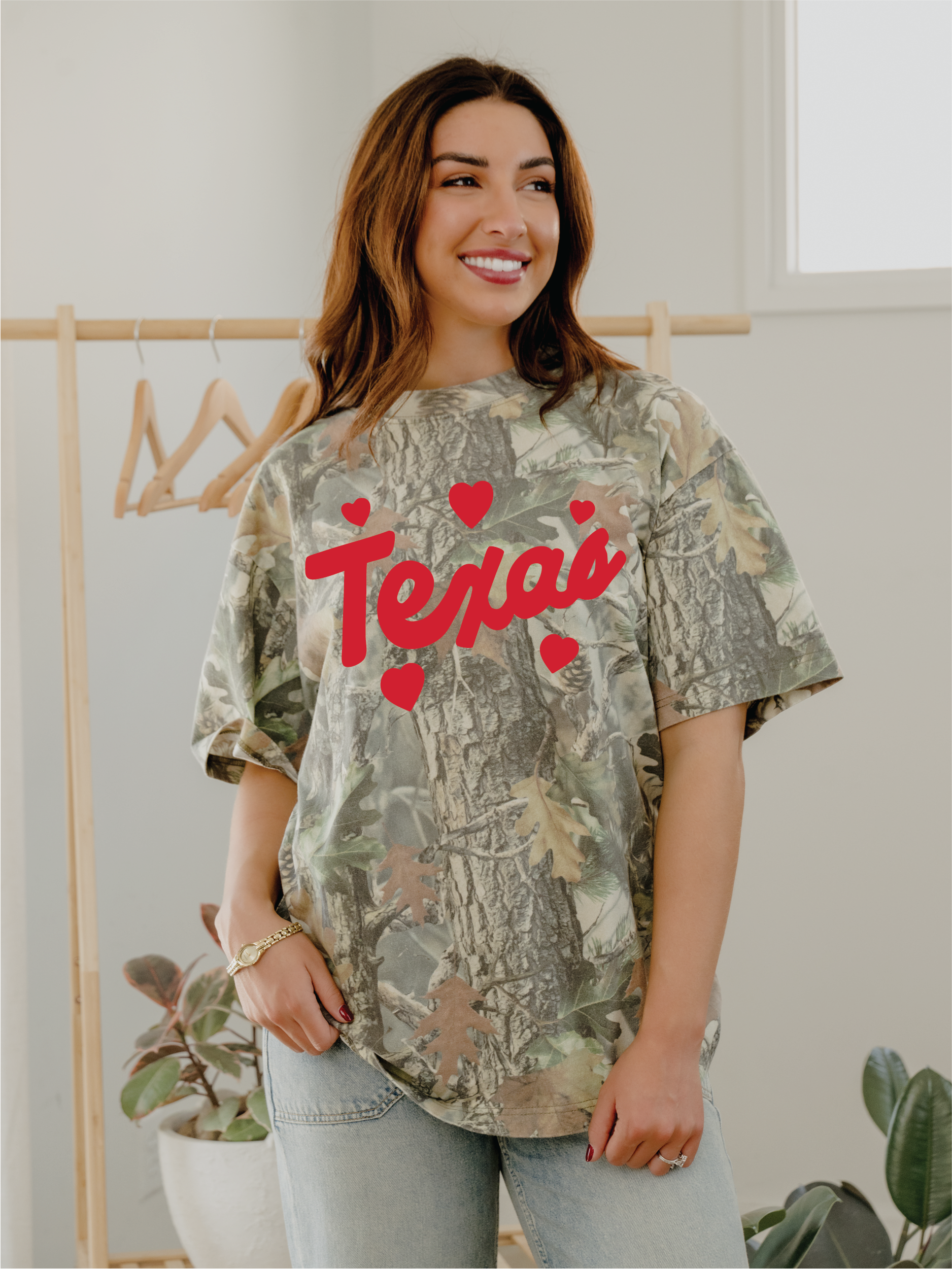 Texas Hearts Camo Tee Hoodie, Sweatshirt | PodTeesHub.com