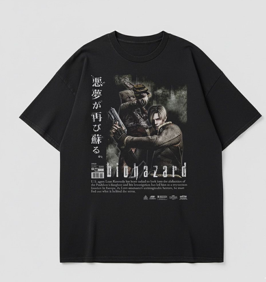 Japanese Brand Streetwear Retro Resident Evil Theme Game T Shirt Hoodie, Sweatshirt | PodTeesHub.com