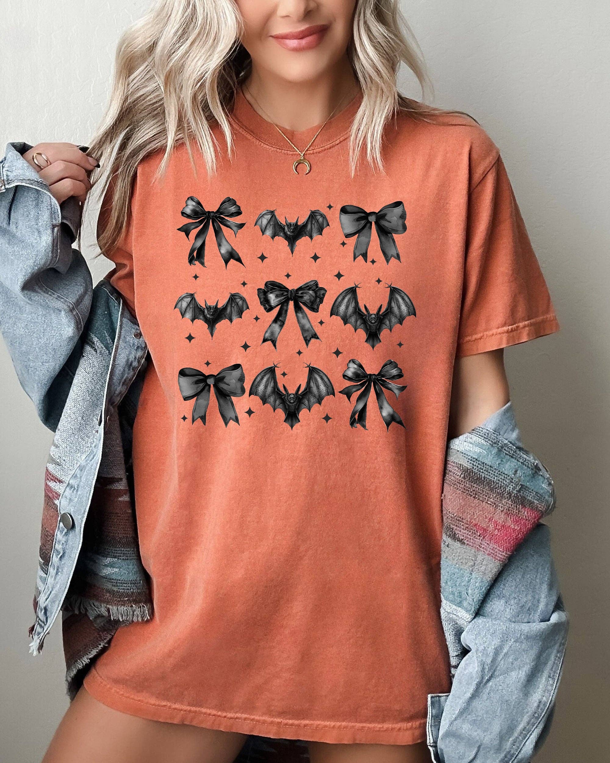 Bats, Black Bows, Vampire, Halloween, Scary, Fangs Shirt Hoodie, Sweatshirt | PodTeesHub.com