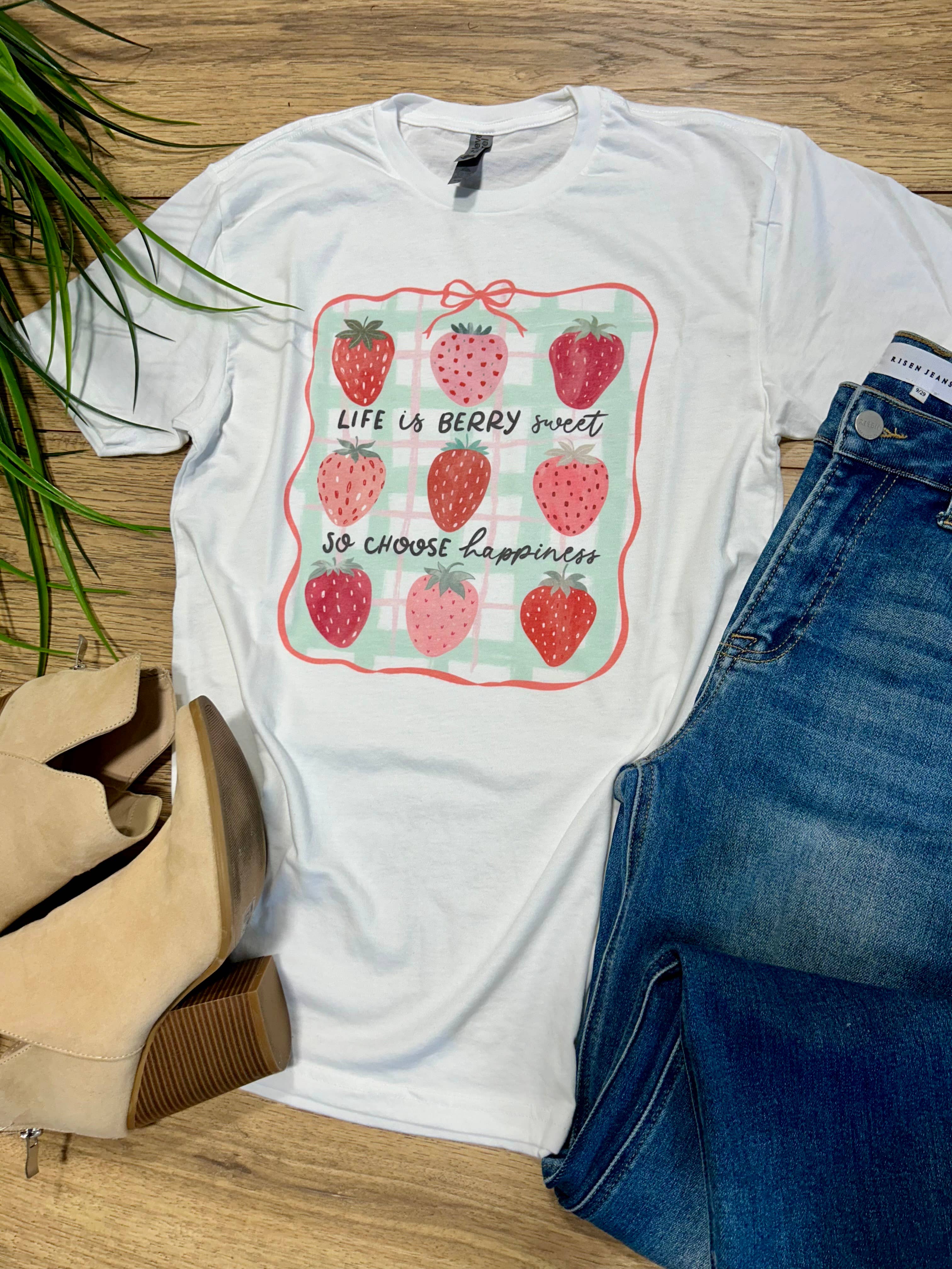 Strawberry Summer Graphic Tee Hoodie, Sweatshirt | PodTeesHub.com