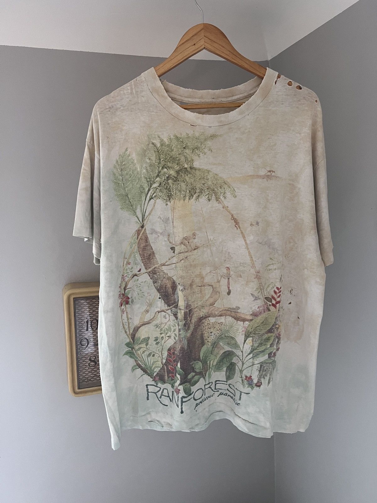 Vintage 90s Rainforest T Shirt Thrashed Thin Size Xl Hoodie, Sweatshirt | PodTeesHub.com