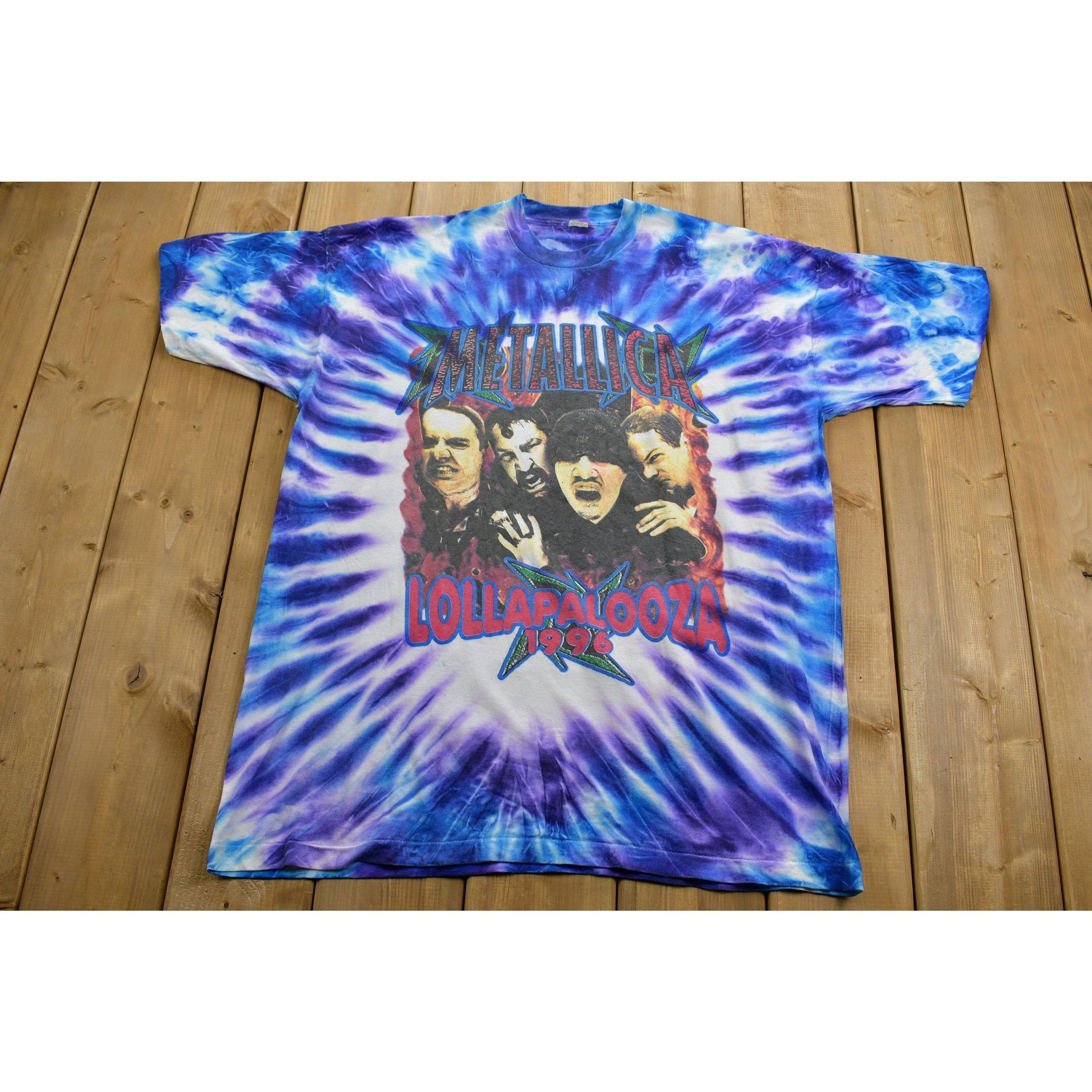 Vintage 1996 Metallica Lollapalooza Tie Dye Tour T-Shirts, Hoodie, Sweatshirt