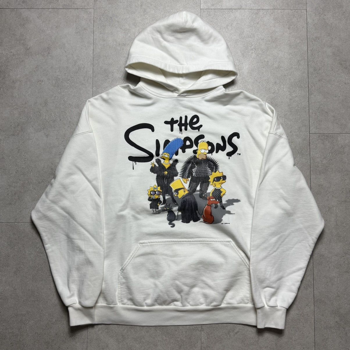 The Simpsons Balenciaga Simpsons Print Hoodie White Fw21 T-Shirts, Sweatshirt | PodTeesHub.com