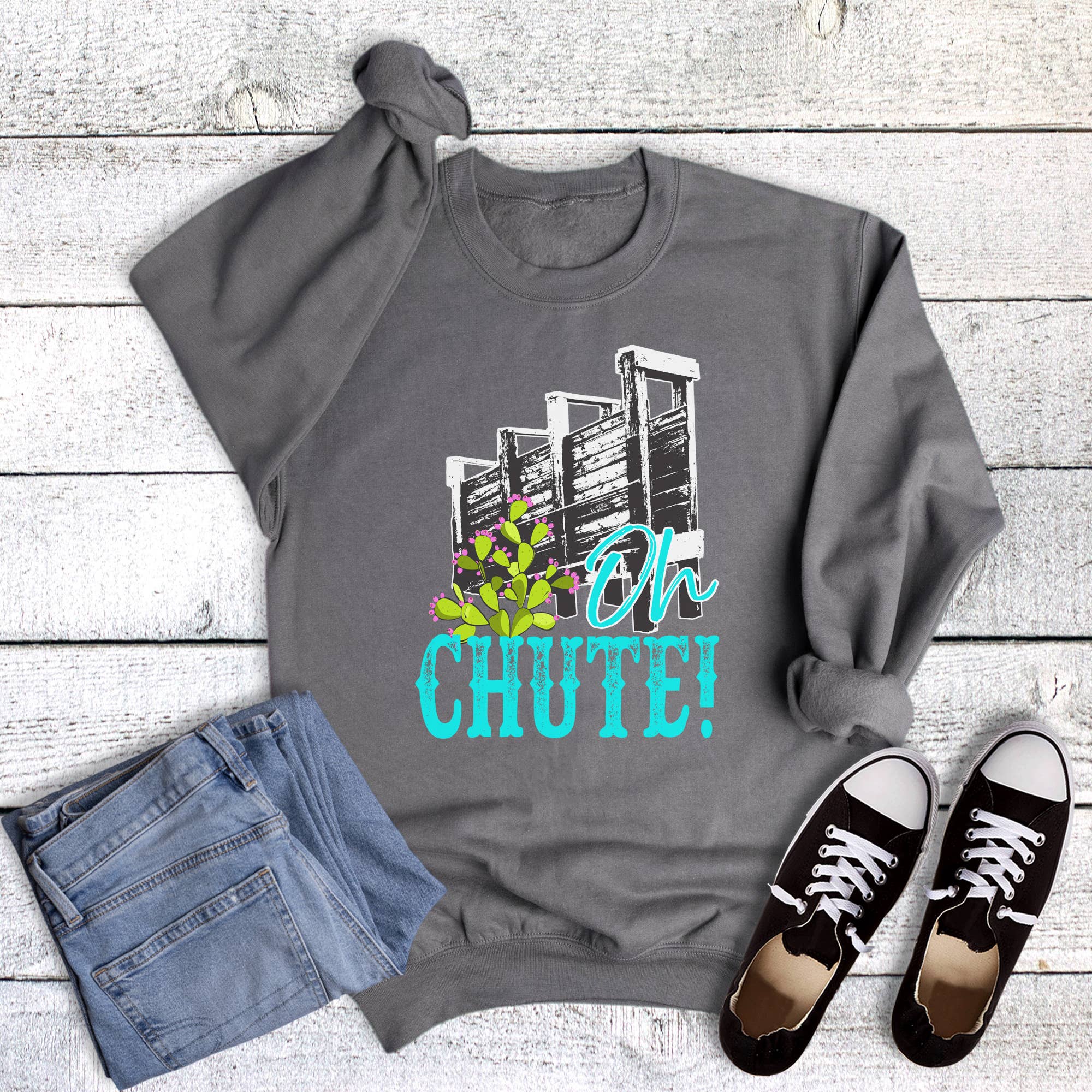 Western Oh Chute Sweatshirt T-Shirts, Hoodie | PodTeesHub.com