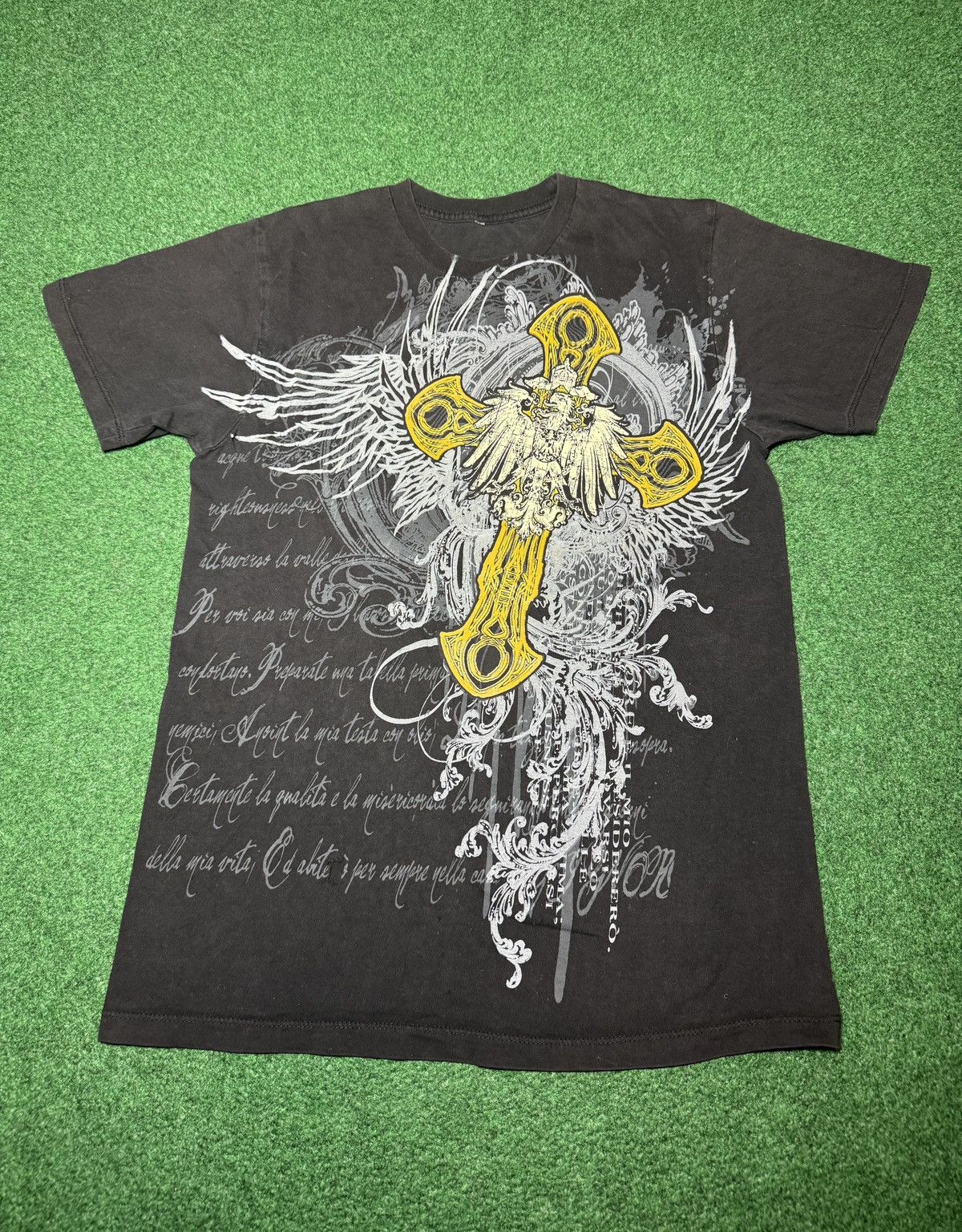 Vintage Y2k Affliction Winged Cross Gothic Punk Sm T Shirt Hoodie, Sweatshirt | PodTeesHub.com