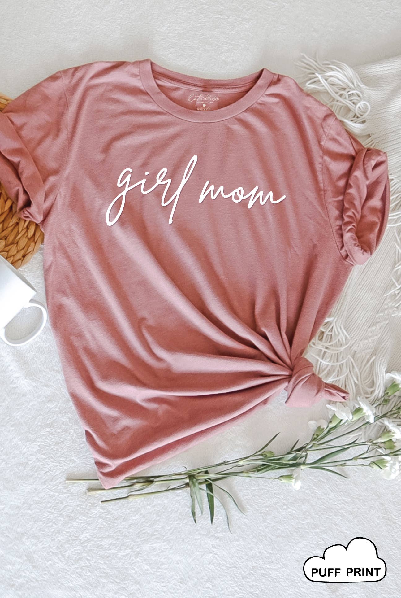 Girl Mom Puff Graphic T-Shirt Hoodie, Sweatshirt | PodTeesHub.com