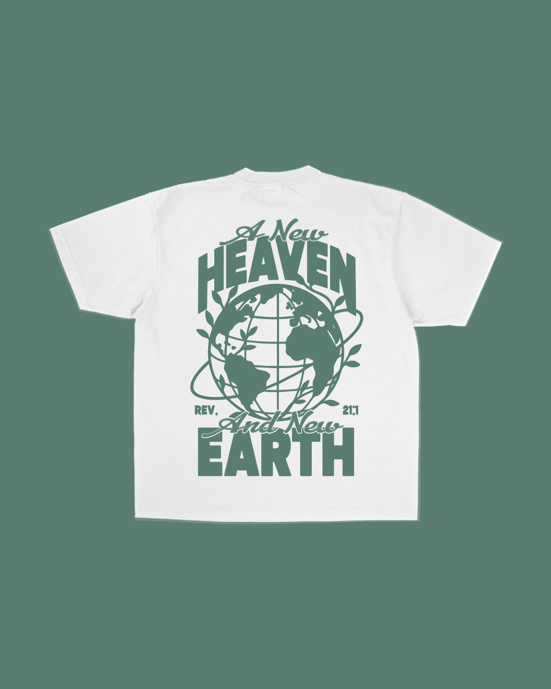 New || "A New Heaven & New Earth" Tee || White Hoodie, Sweatshirt | PodTeesHub.com
