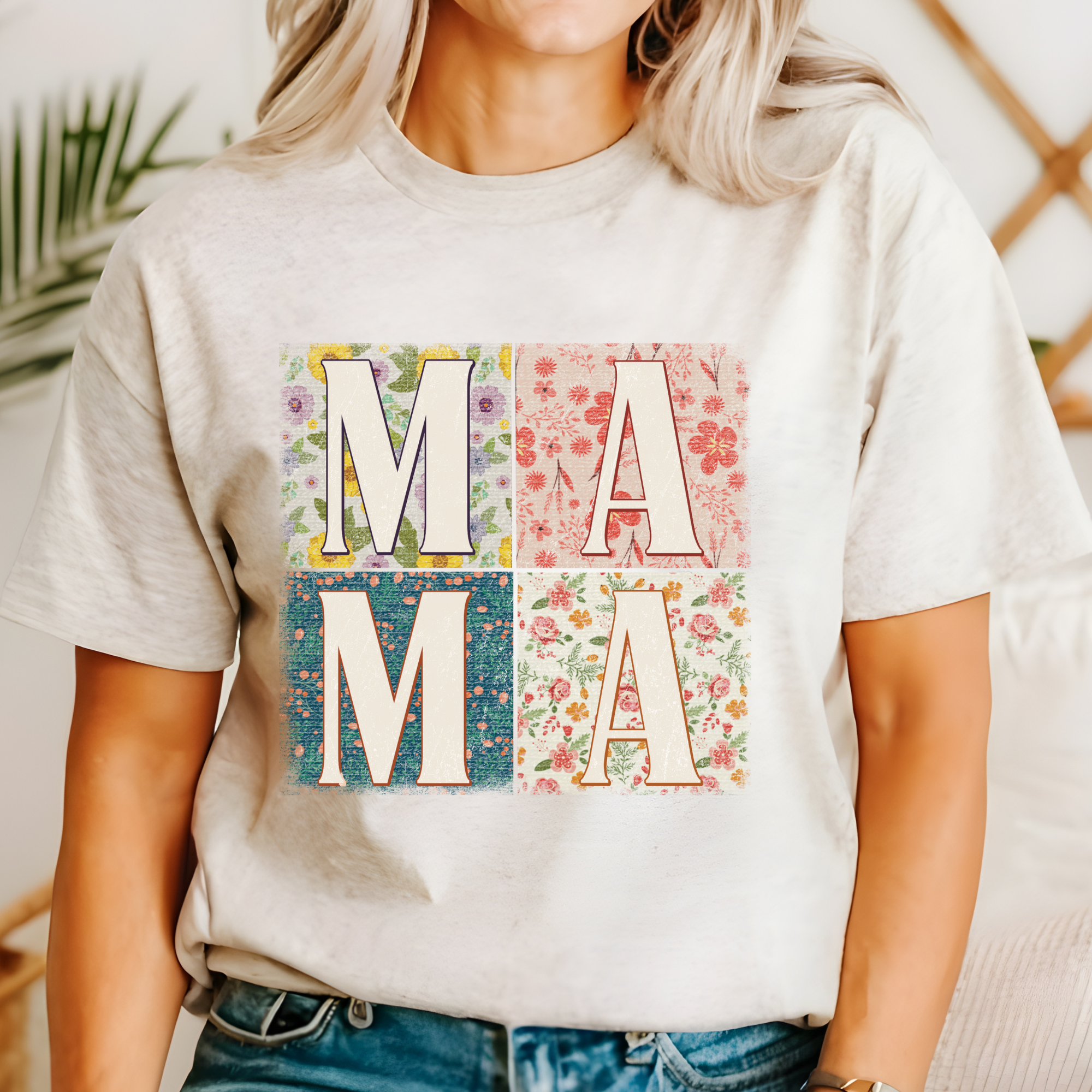 Vintage Floral Mama Graphic Tee Hoodie, Sweatshirt | PodTeesHub.com