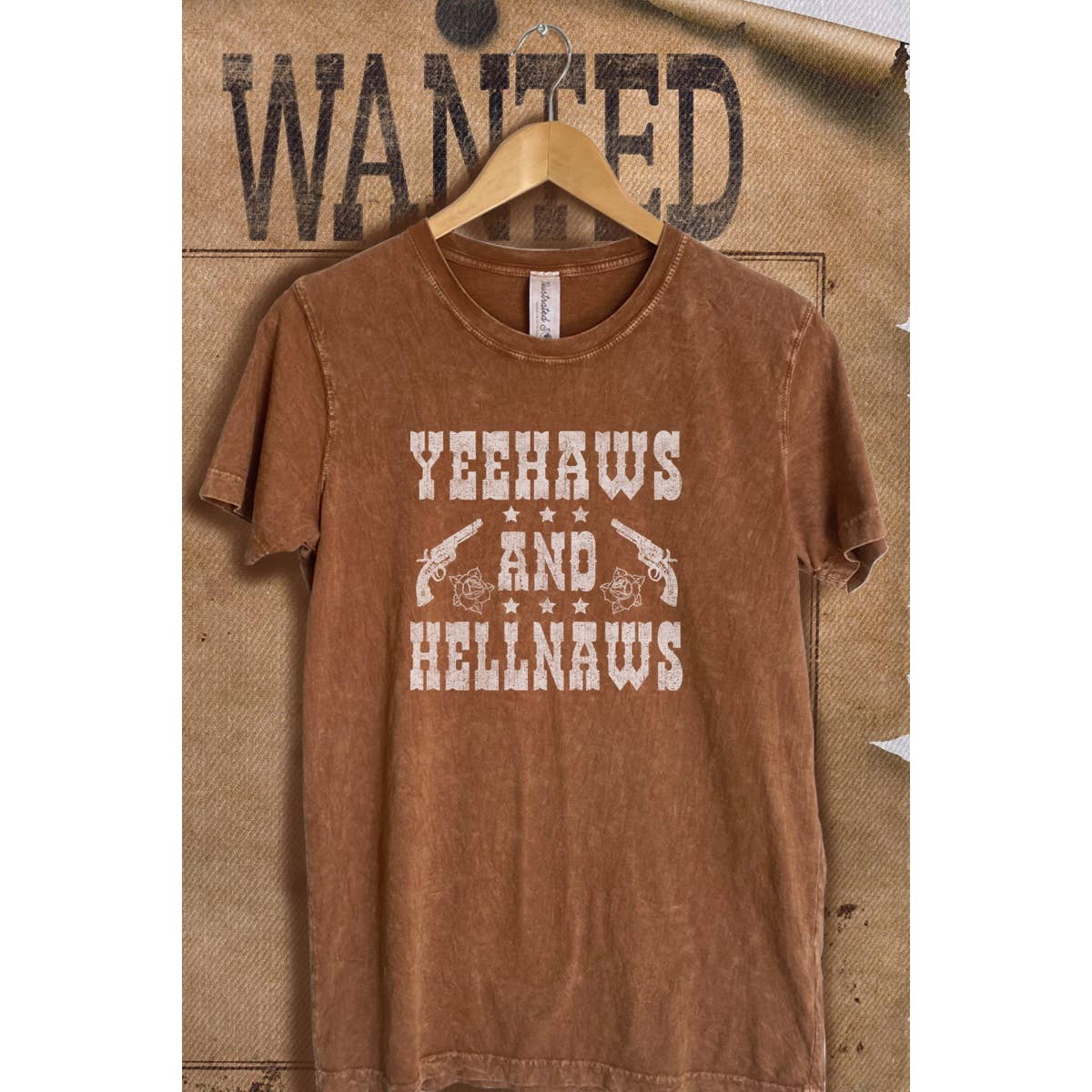 Yeehaws and Hellnaws Mineral Wash Vintage Graphic  Tee Hoodie, Sweatshirt | PodTeesHub.com