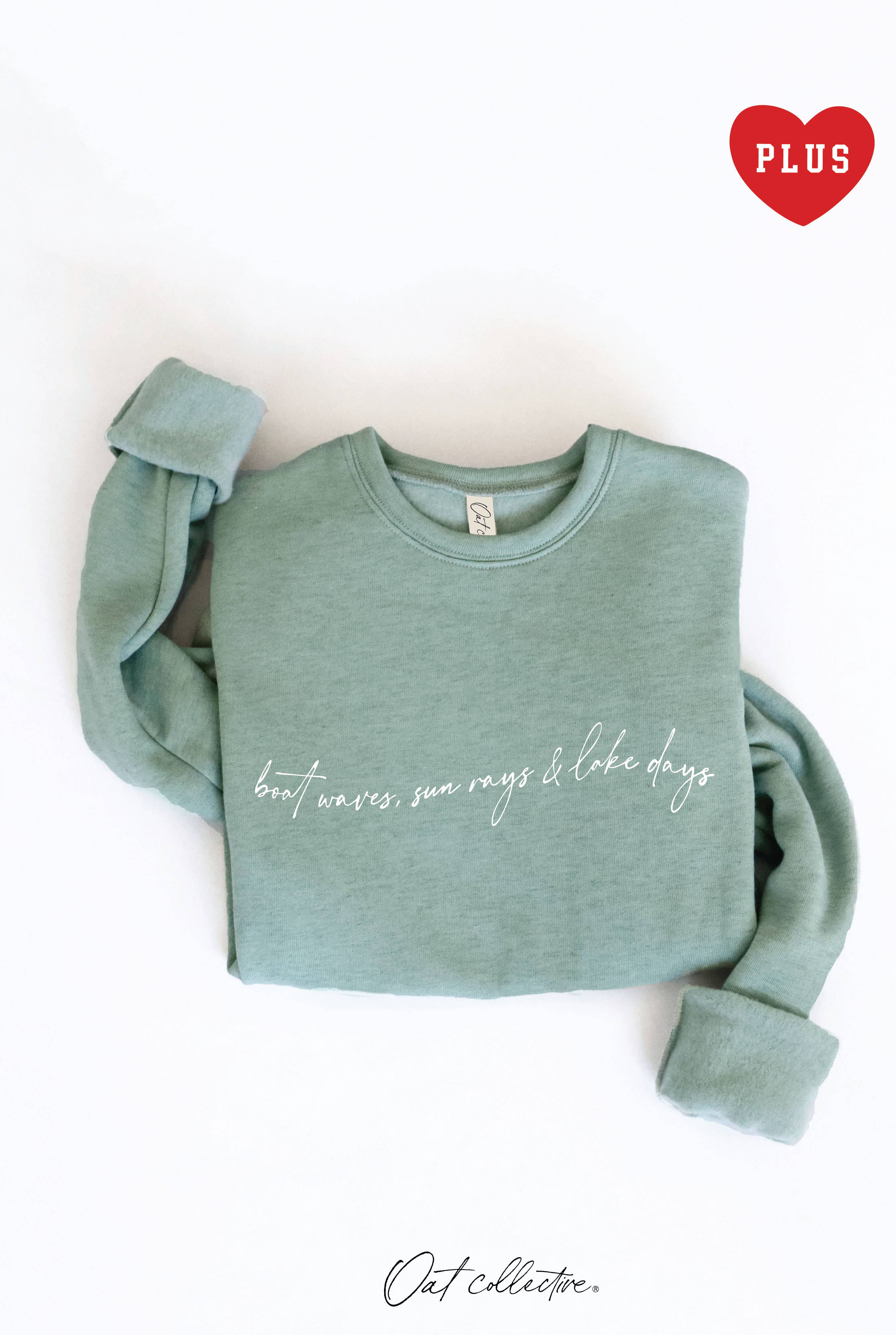 Boat Waves, Sun Rays and Lake Days  Plus Graphic Sweatshirt T-Shirts, Hoodie | PodTeesHub.com