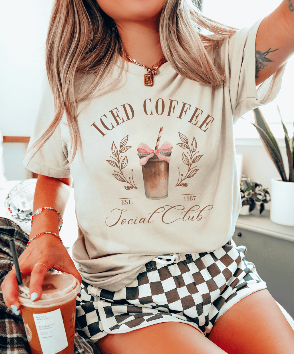 Ice Coffee Social Club - Cream Tee Hoodie, Sweatshirt | PodTeesHub.com