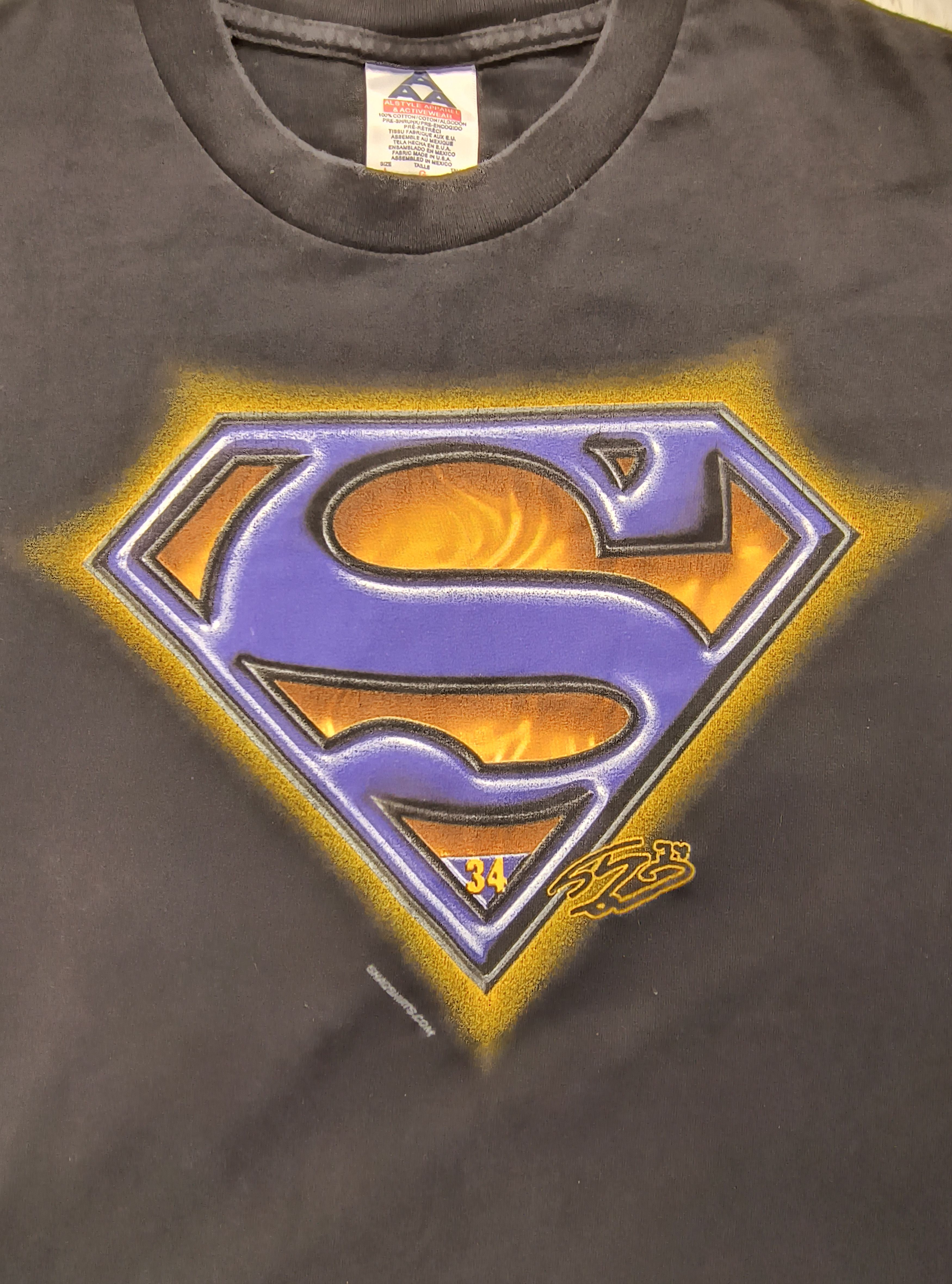 Aaa Vintage Lakers Superman Shaquille O Neal Tee Hoodie, Sweatshirt | PodTeesHub.com