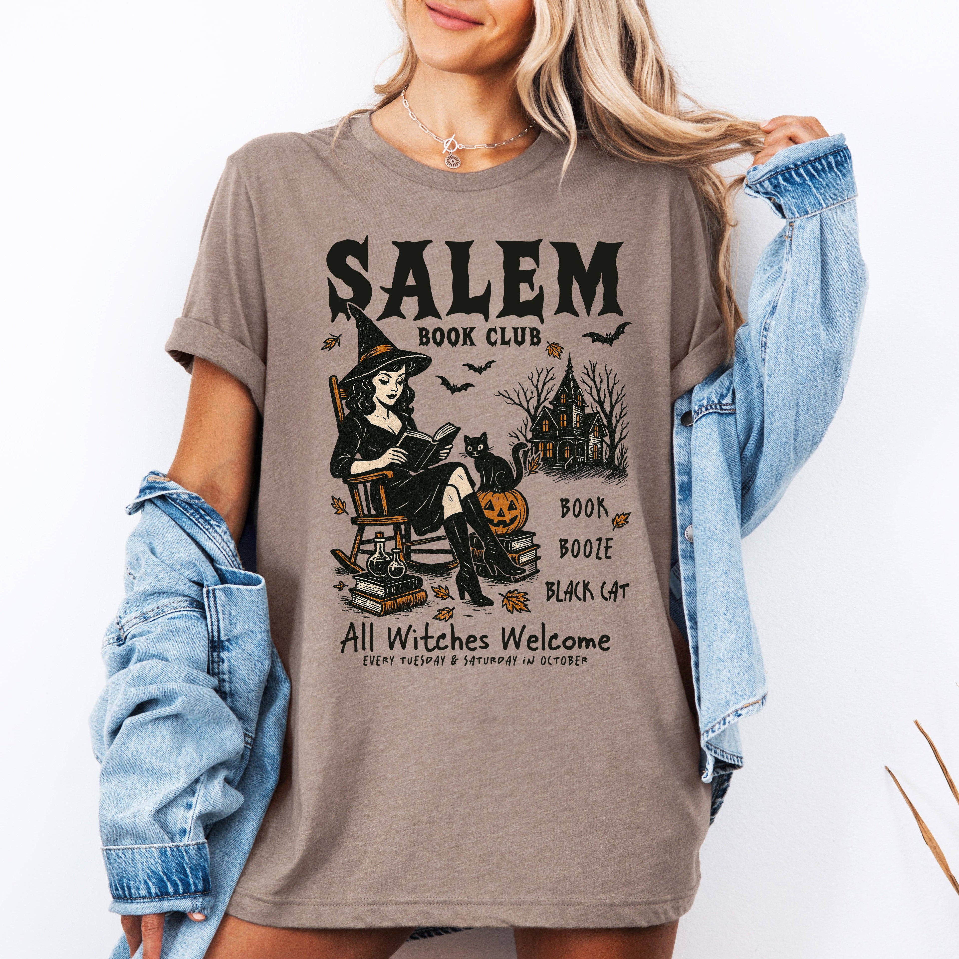 Salem Book Club Rocking Chair Halloween Reading Books Tshirt Hoodie, Sweatshirt | PodTeesHub.com