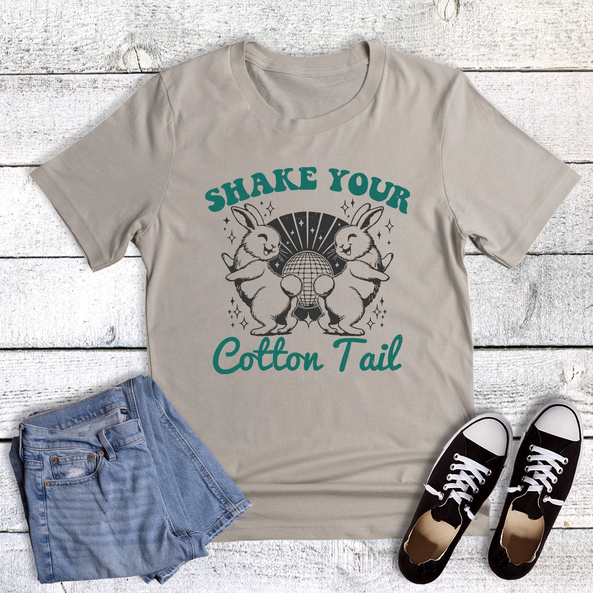 Easter Funny Shake Your Cotton Tail Graphic Tee Hoodie, Sweatshirt | PodTeesHub.com