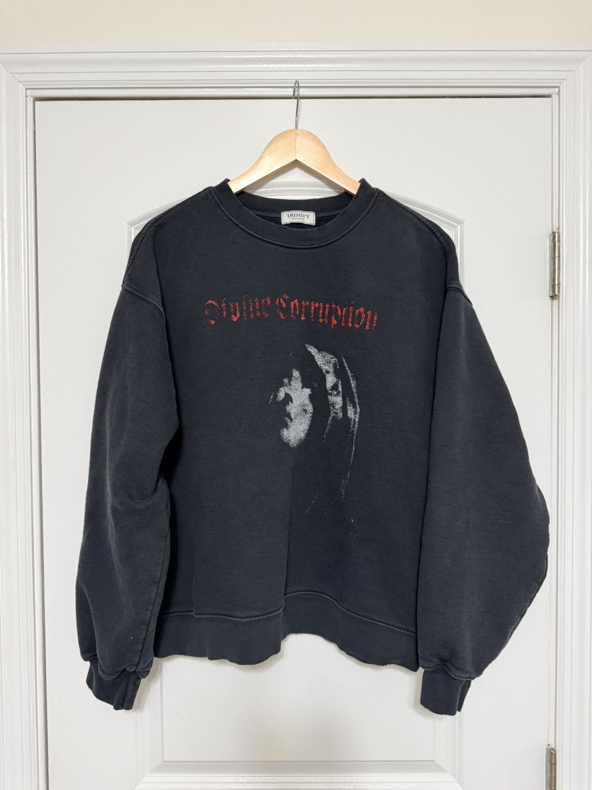 The Label Trinity Divine Corruption Crewneck T-Shirts, Hoodie, Sweatshirt | PodTeesHub.com